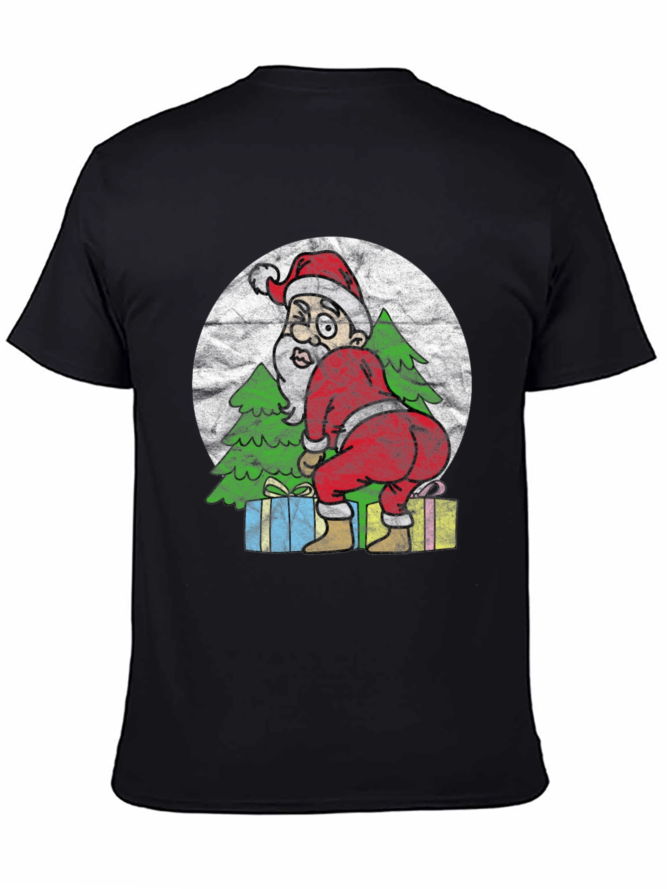 Funny Santa Twerk Christmas Graphic Tee