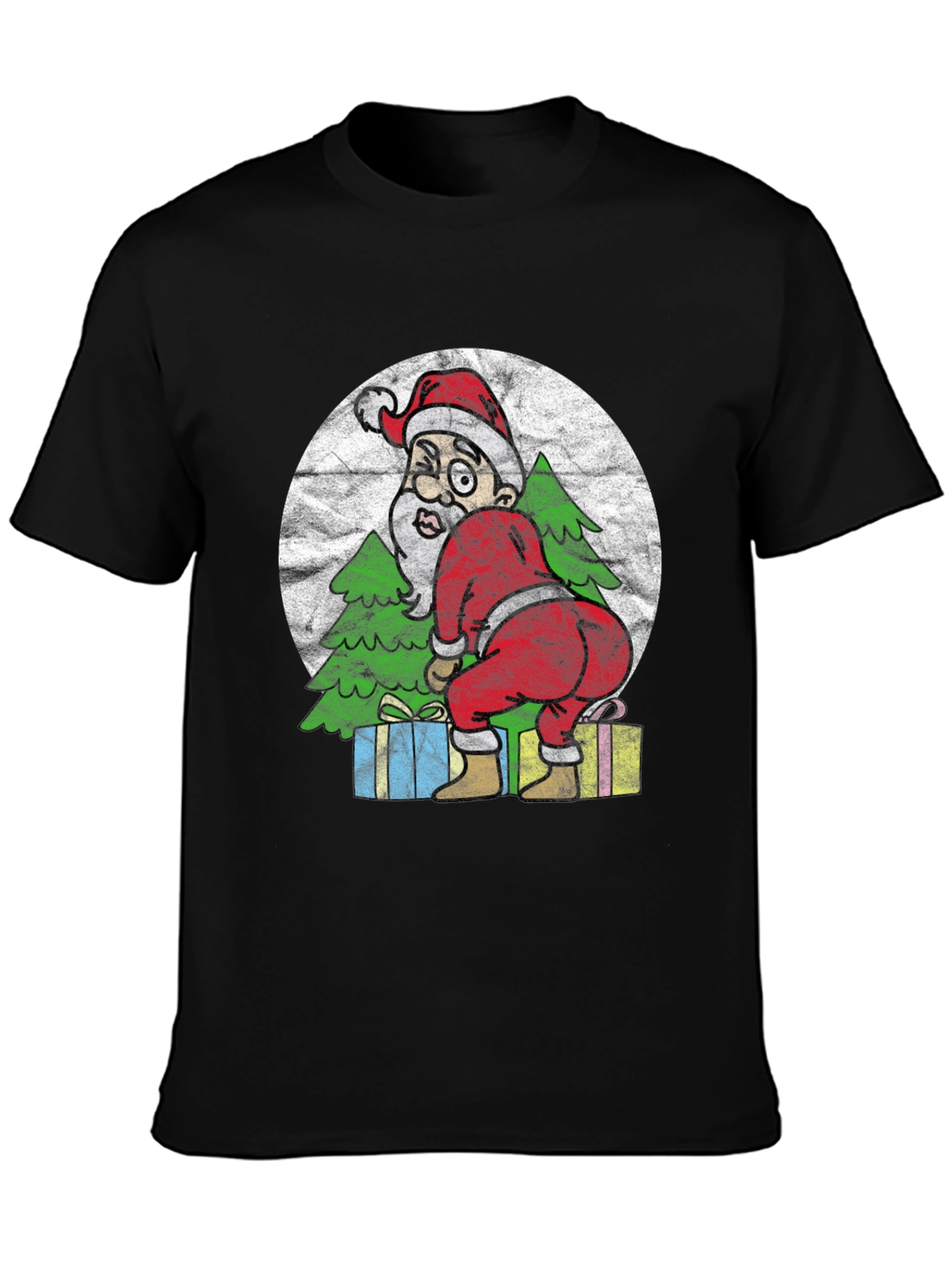 Funny Santa Twerk Christmas Graphic Tee