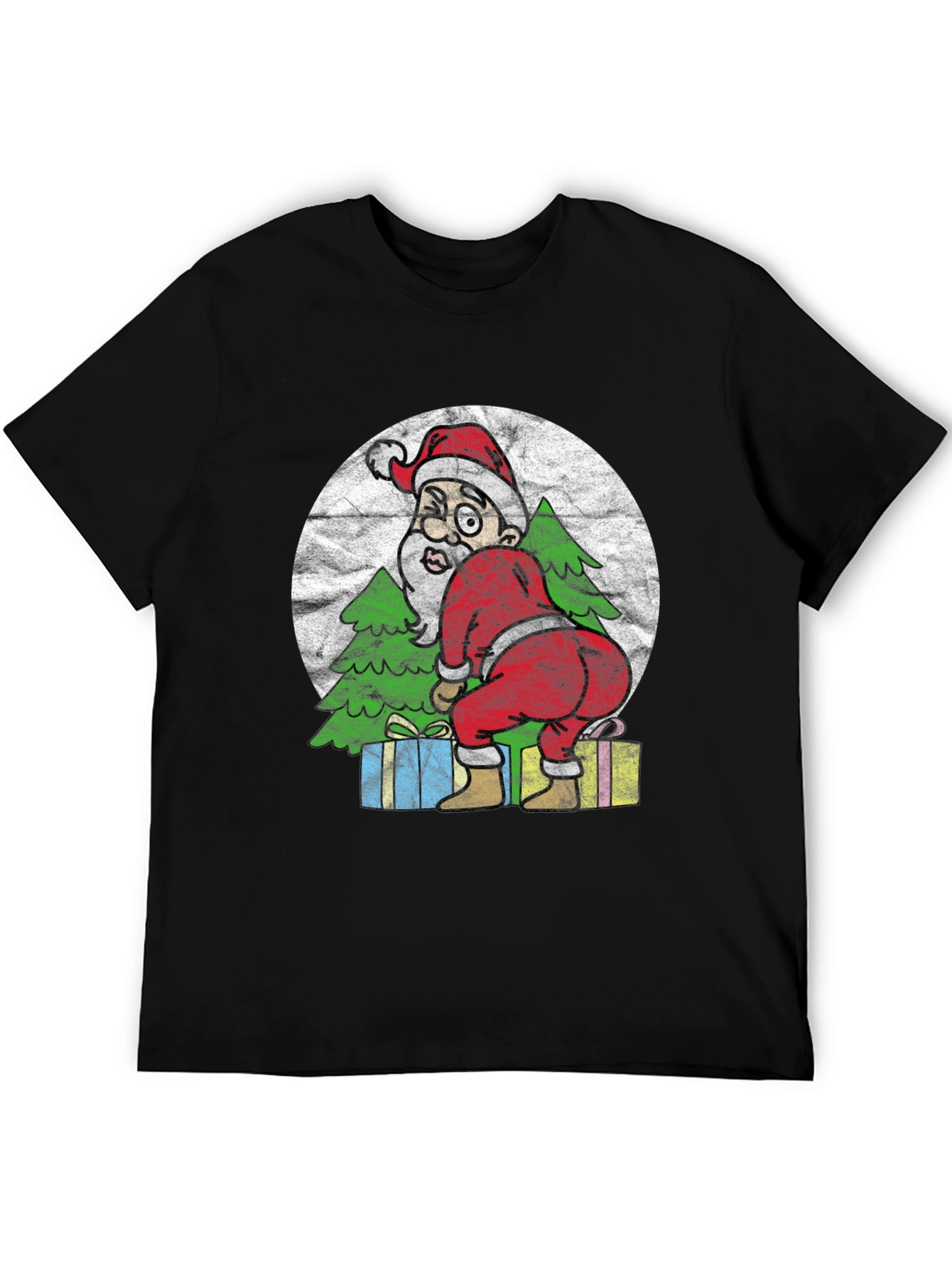 Funny Santa Twerk Christmas Graphic Tee