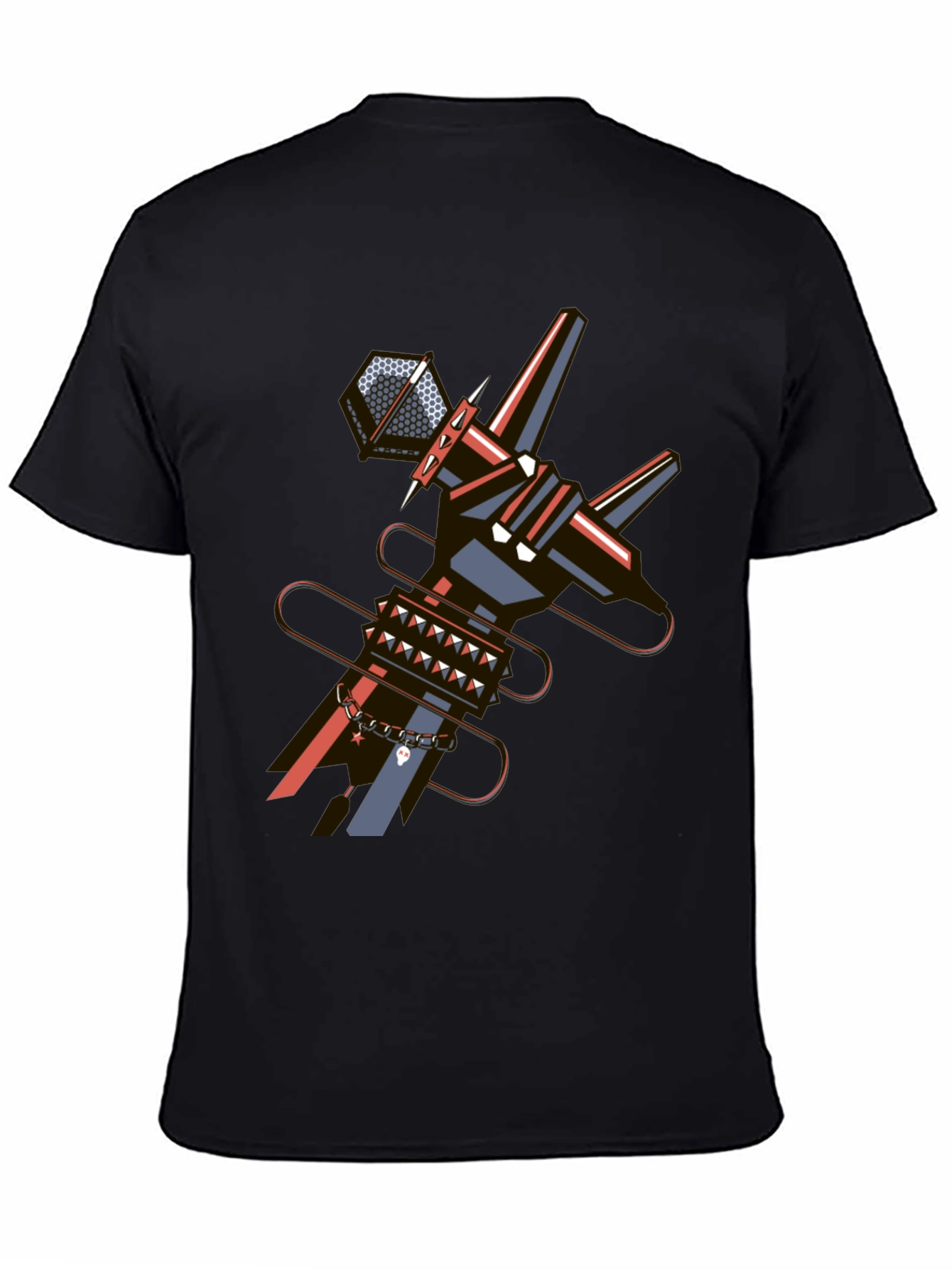 Abstract Punk Graphic Tee - Edgy Style