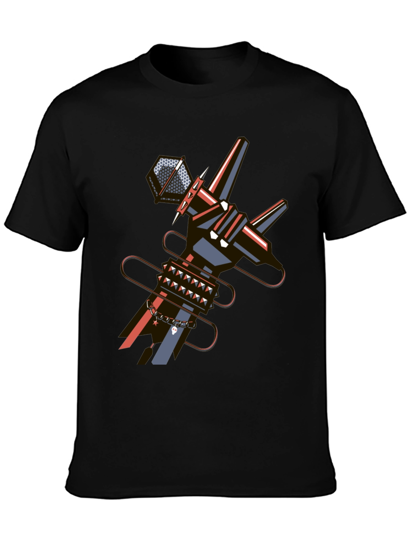 Abstract Punk Graphic Tee - Edgy Style