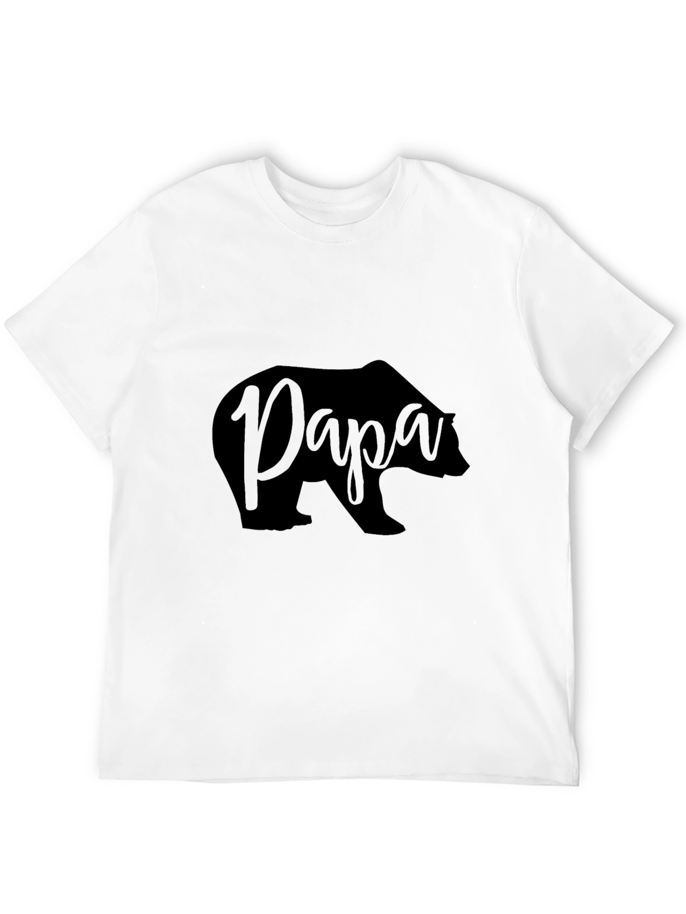 Papa Bear Black T-Shirt - Fathers Day Gift