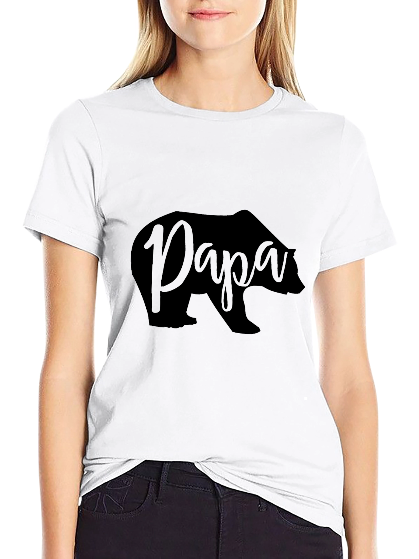 Papa Bear Black T-Shirt - Fathers Day Gift