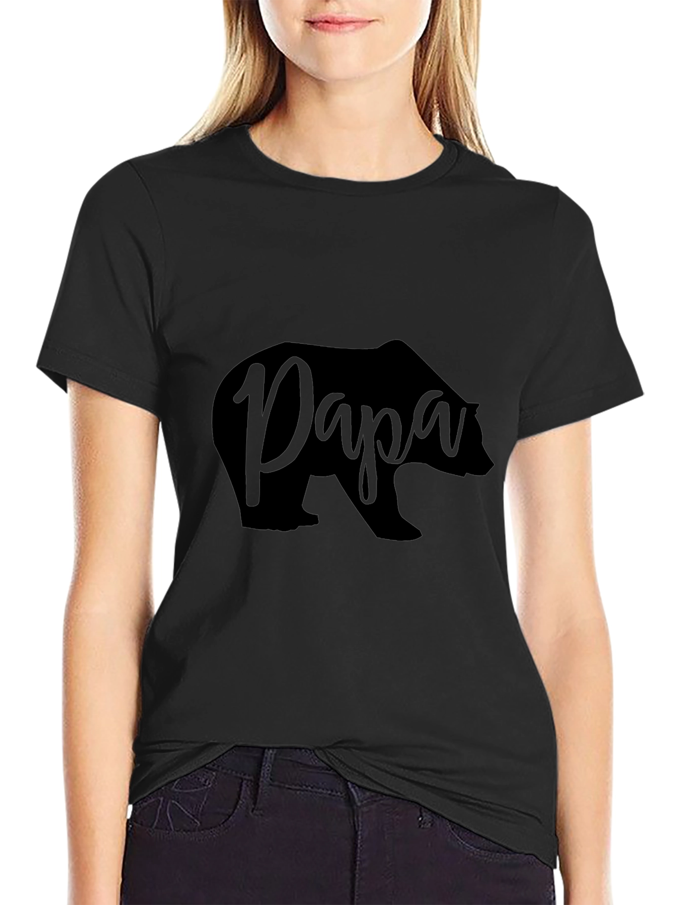 Papa Bear Black T-Shirt - Fathers Day Gift
