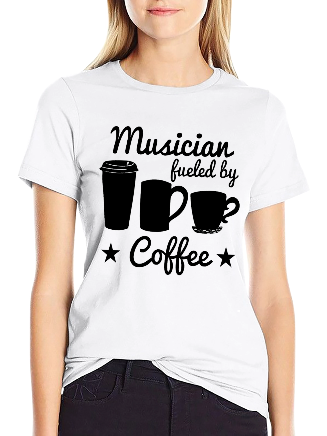 Musician Fueled by Coffee Graphic T-Shirt
