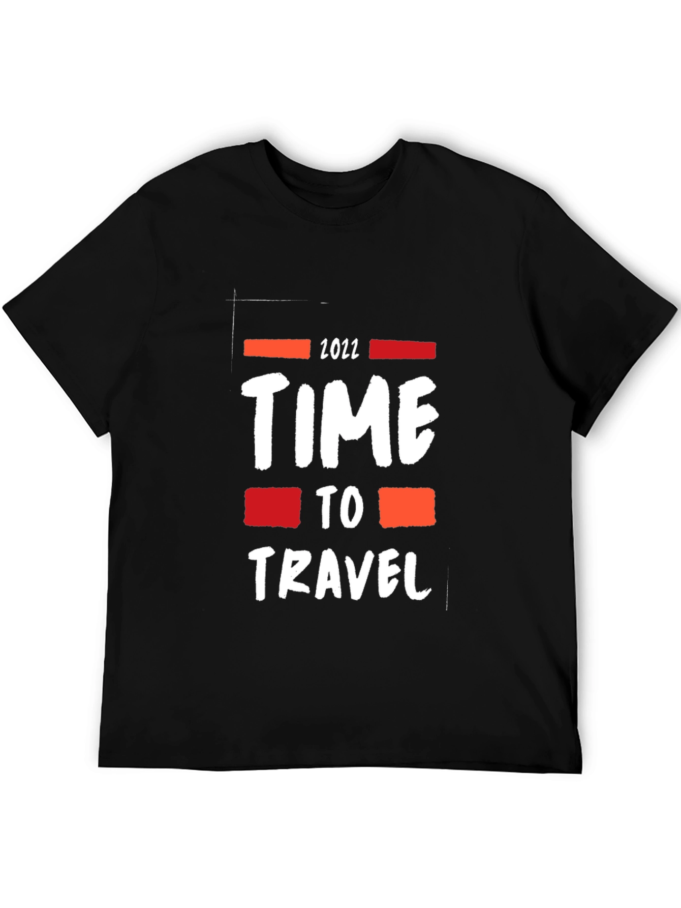 Time to Travel 2022 Black Graphic T-Shirt