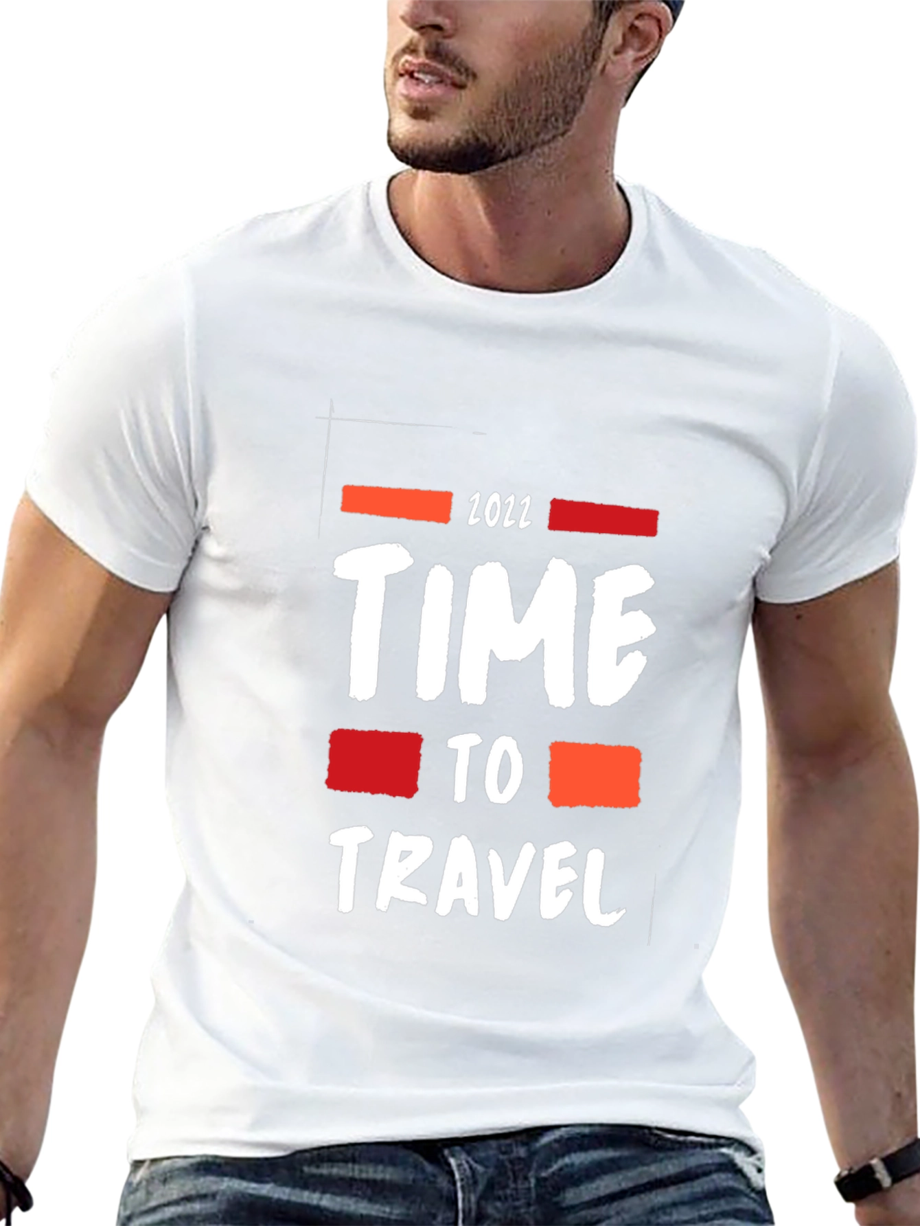 Time to Travel 2022 Black Graphic T-Shirt