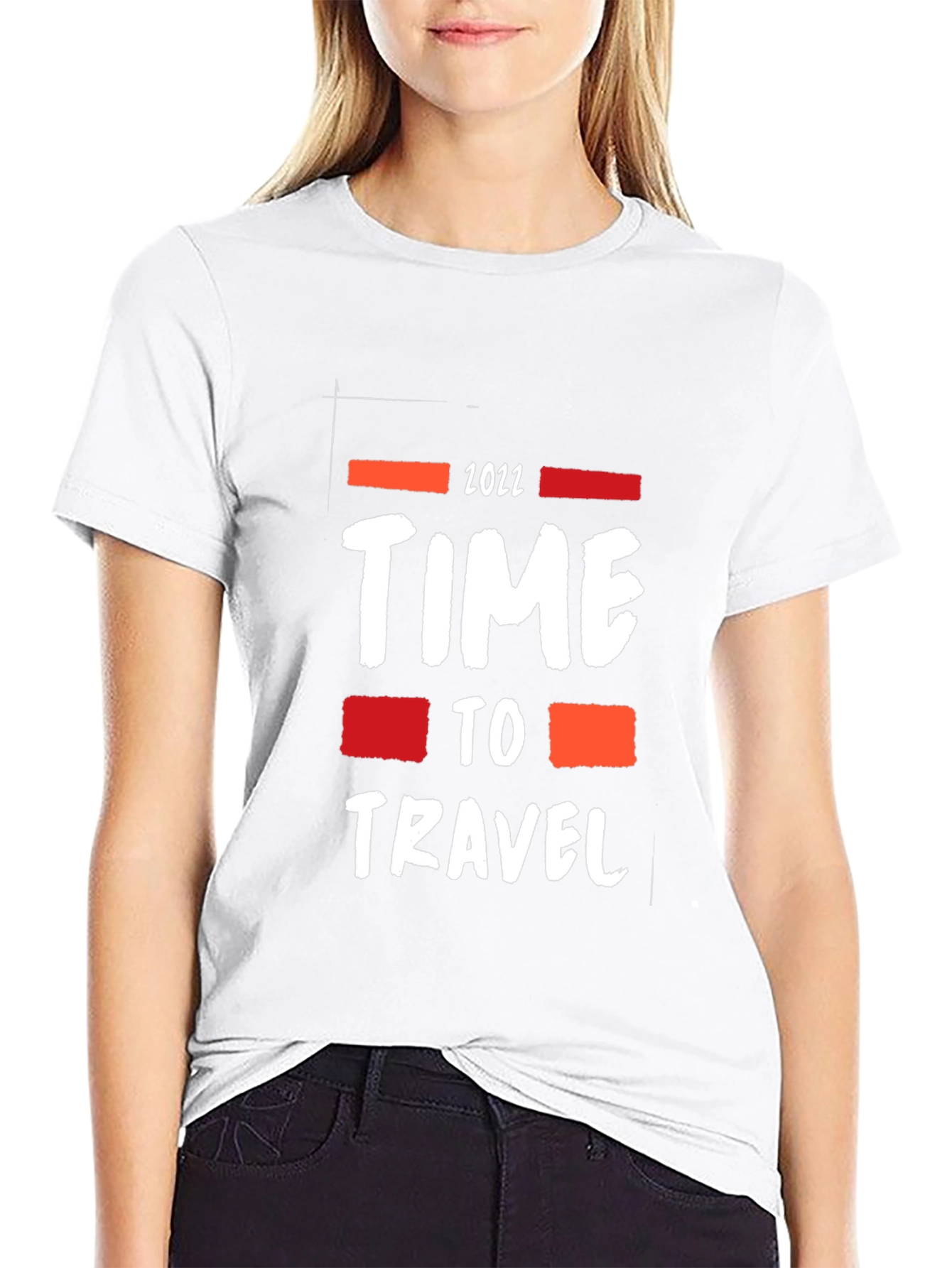 Time to Travel 2022 Black Graphic T-Shirt