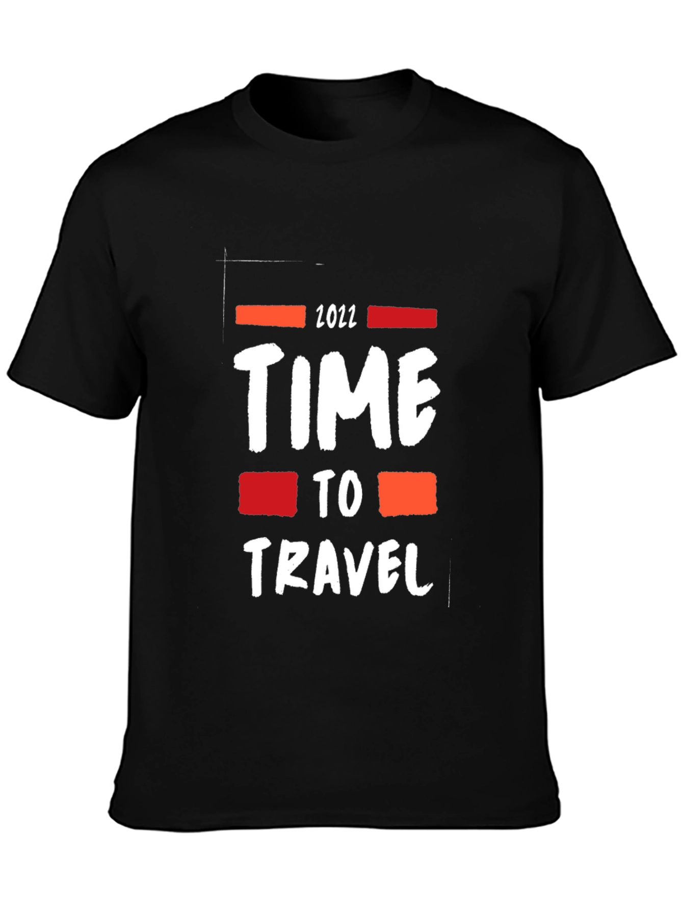 Time to Travel 2022 Black Graphic T-Shirt