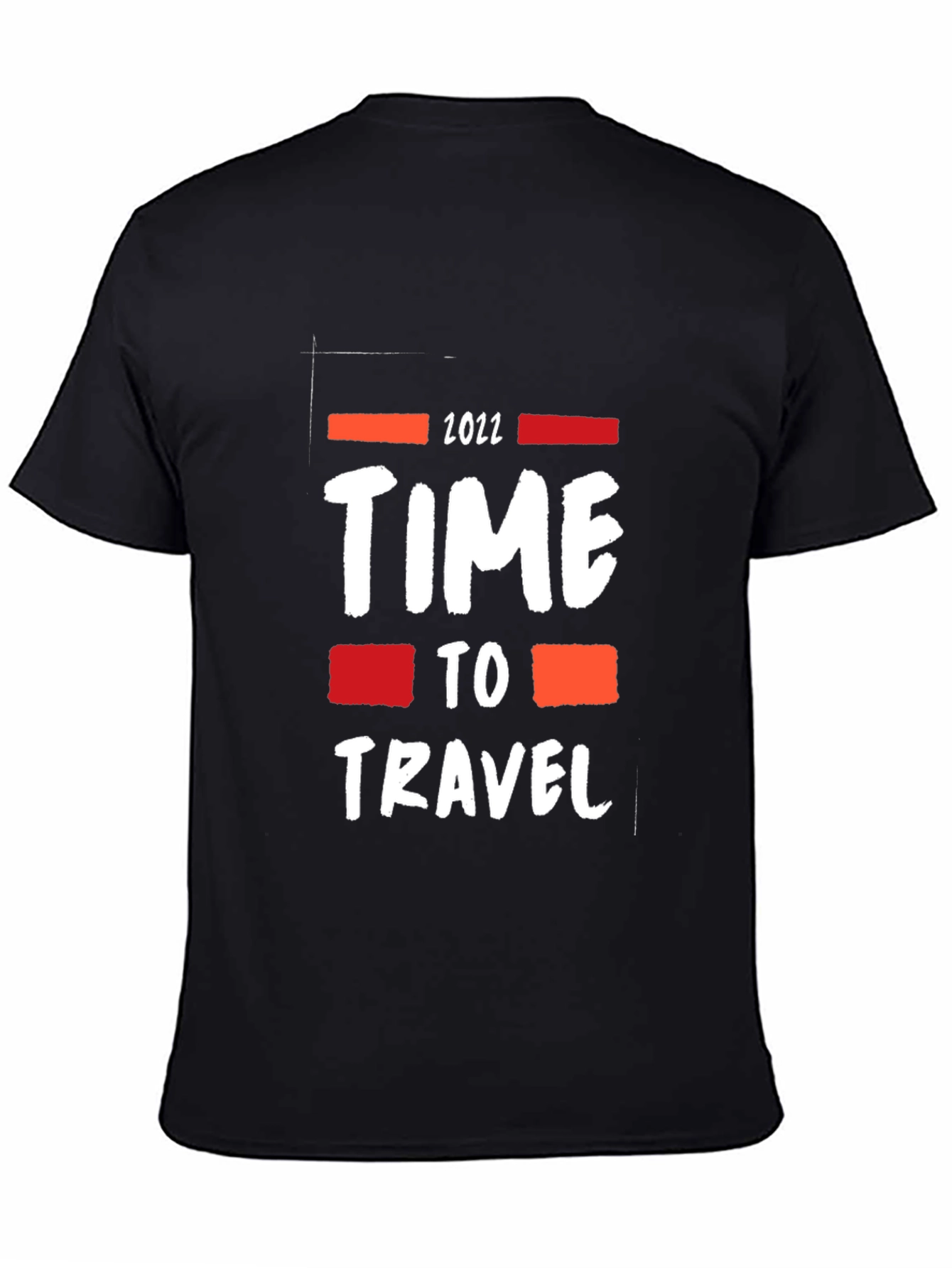 Time to Travel 2022 Black Graphic T-Shirt