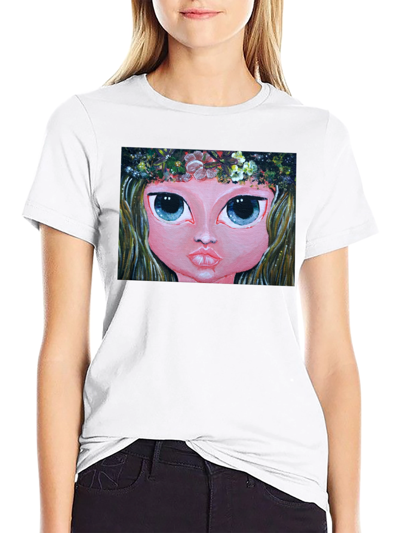 Whimsical Girl Art Tee