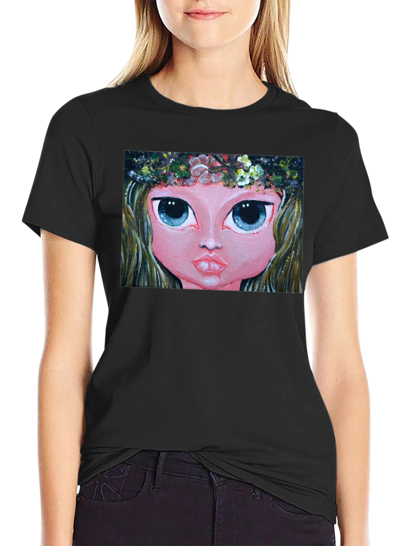 Whimsical Girl Art Tee