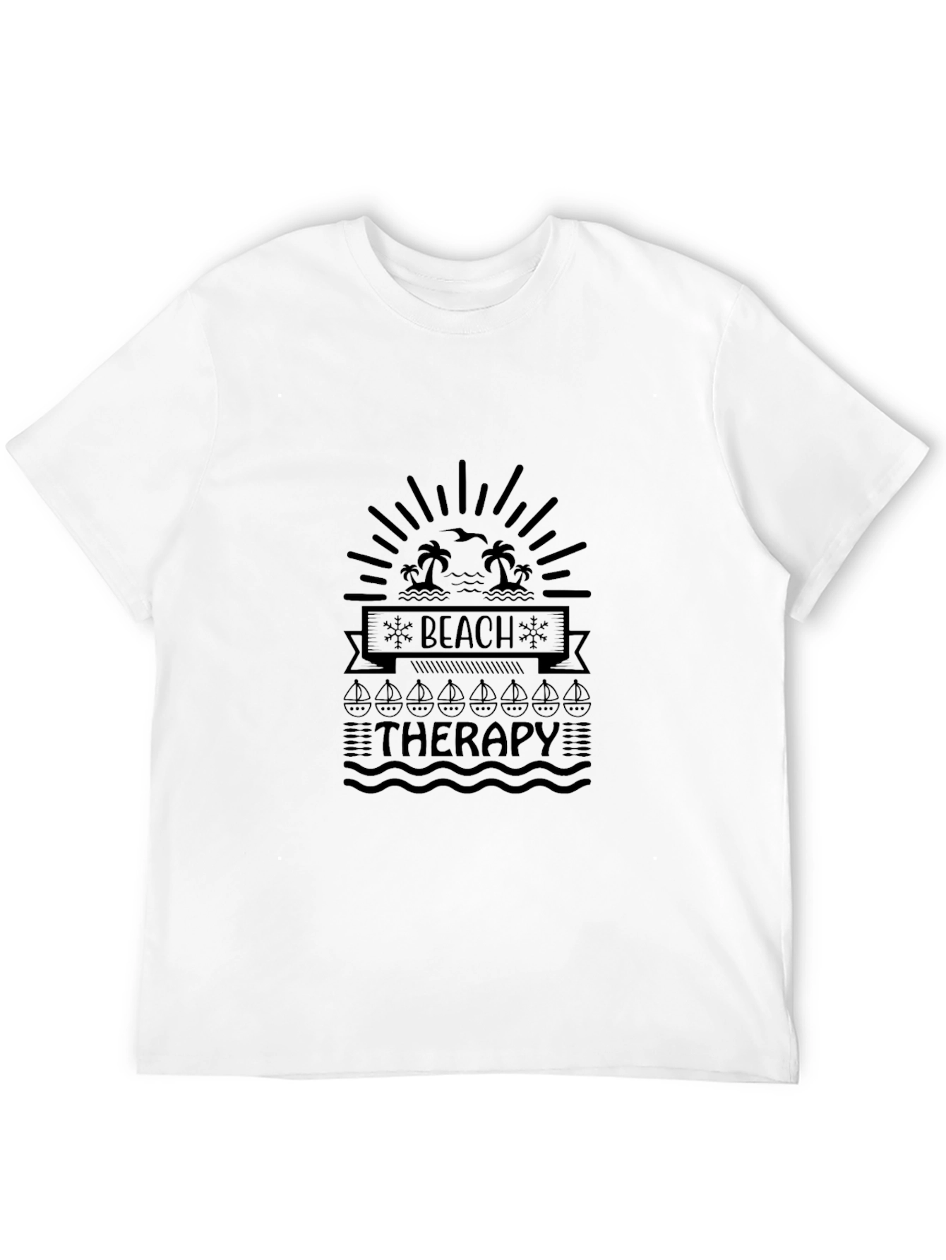Beach Therapy Graphic Tee - Coastal Relaxation