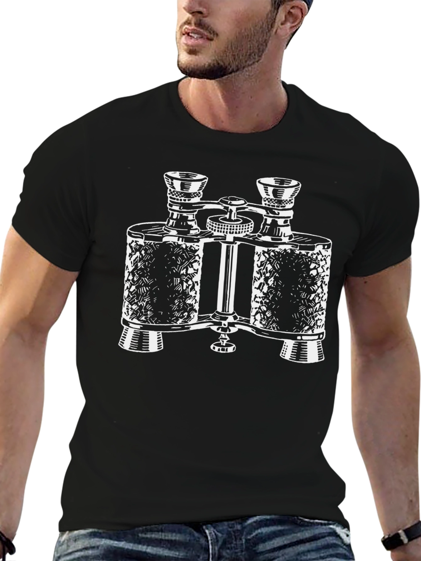 Binoculars Graphic Tee - Black