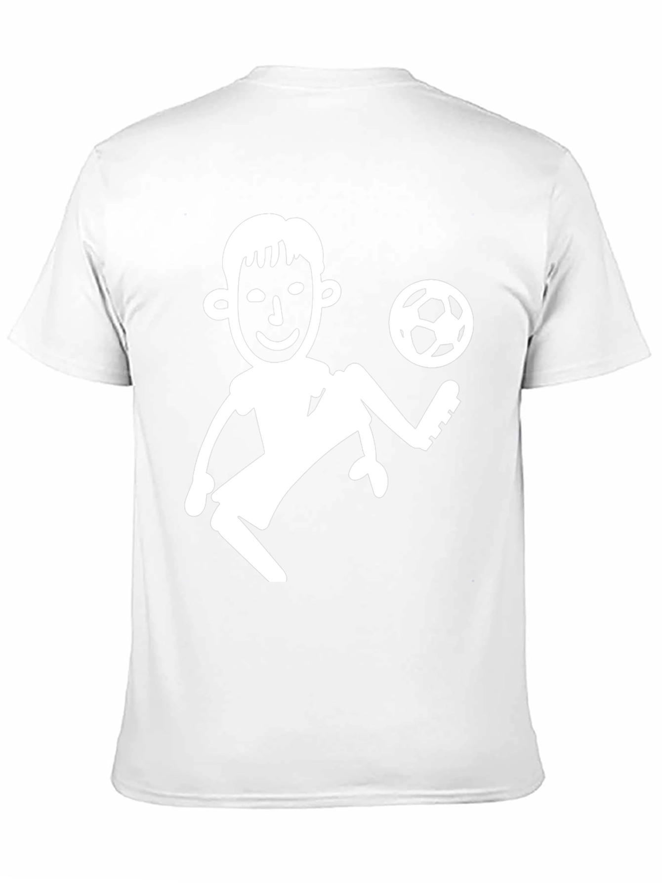 Soccer Player Graphic Tee - Black Cotton T-Shirt
