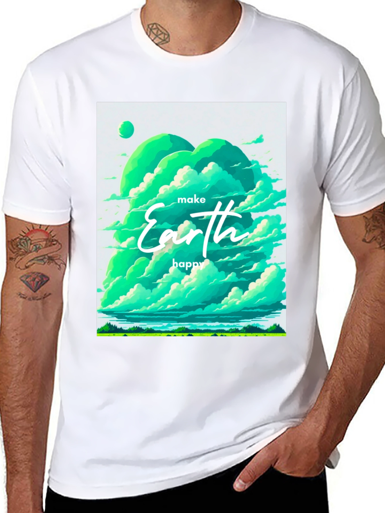Eco-Friendly Earth Graphic Tee - Unisex
