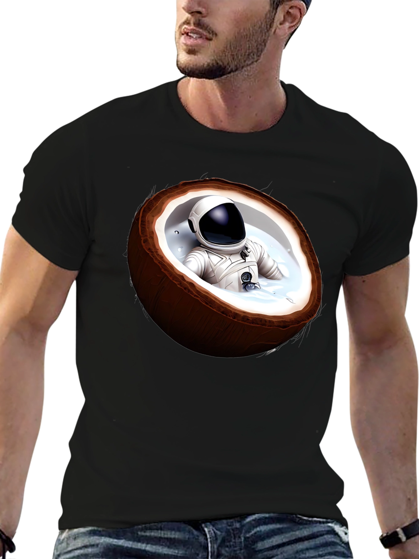 Astronaut Coconut Bathing T-Shirt