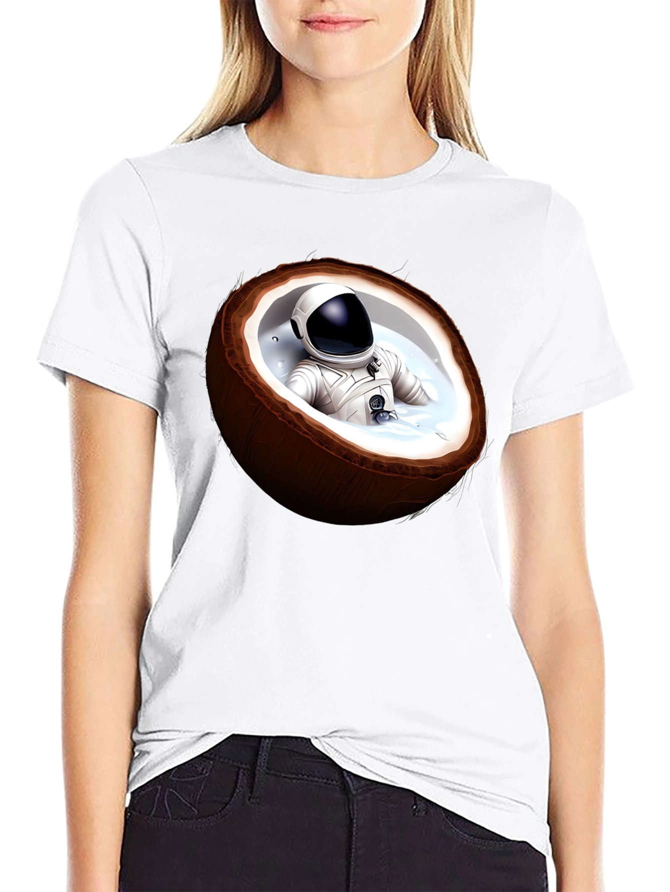 Astronaut Coconut Bathing T-Shirt