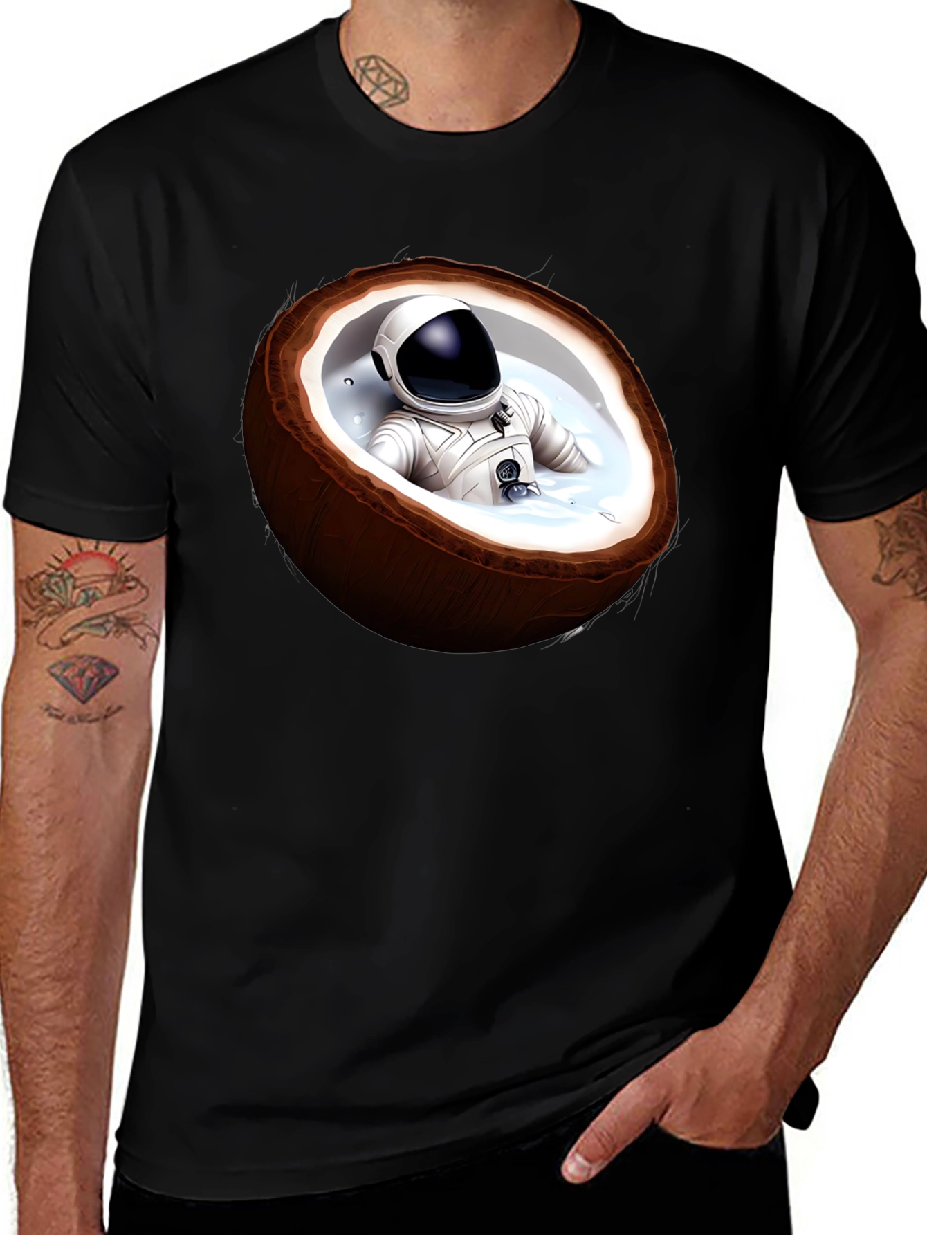 Astronaut Coconut Bathing T-Shirt