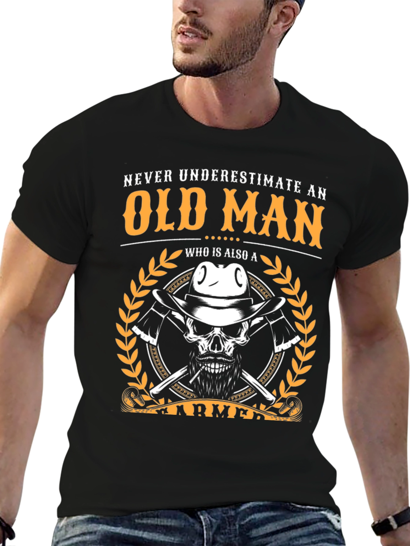 Old Man Farmer T-Shirt