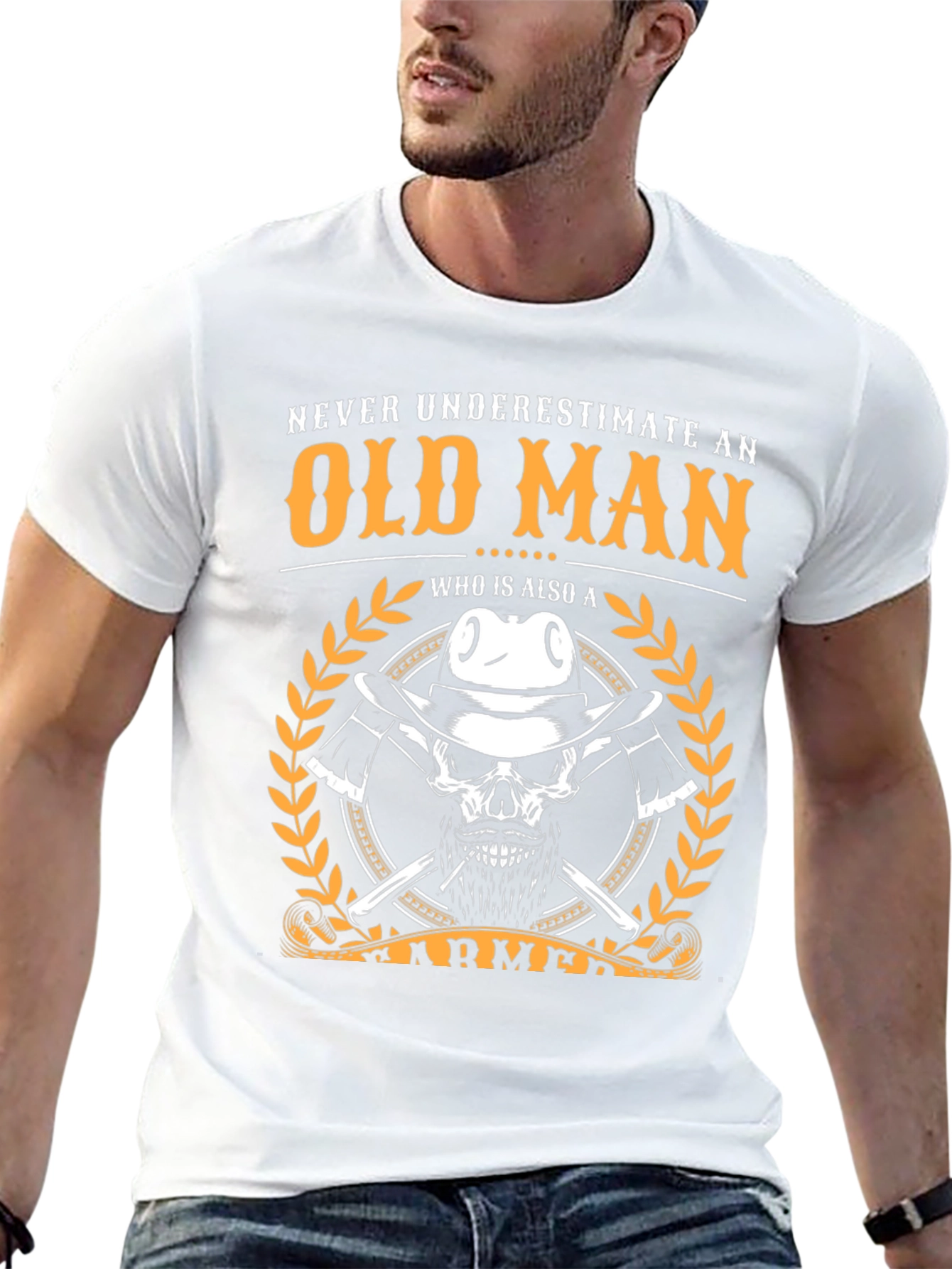 Old Man Farmer T-Shirt