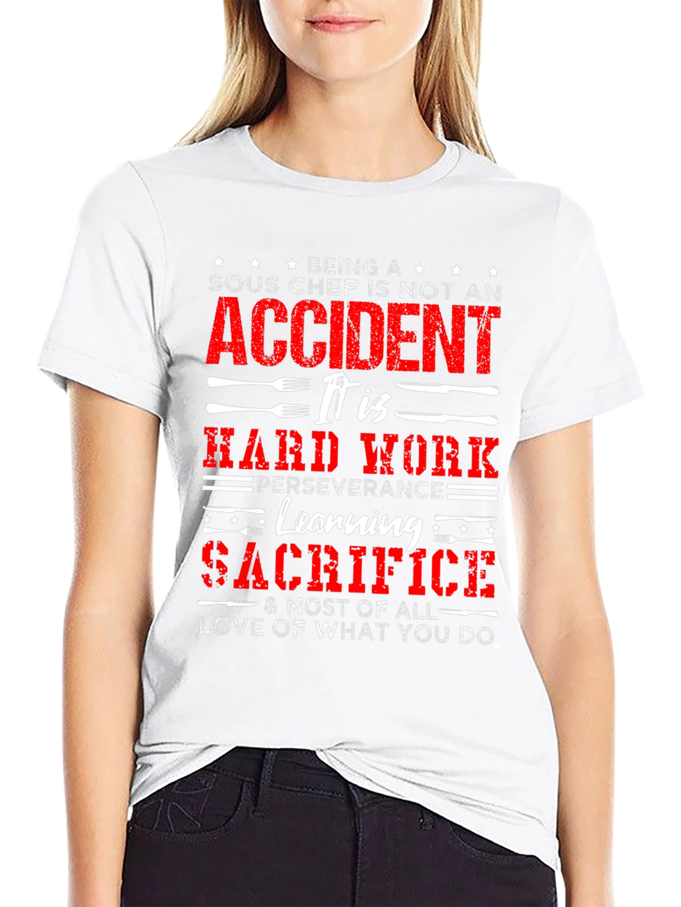 Sous Chef Hard Work T-Shirt - Culinary Pride