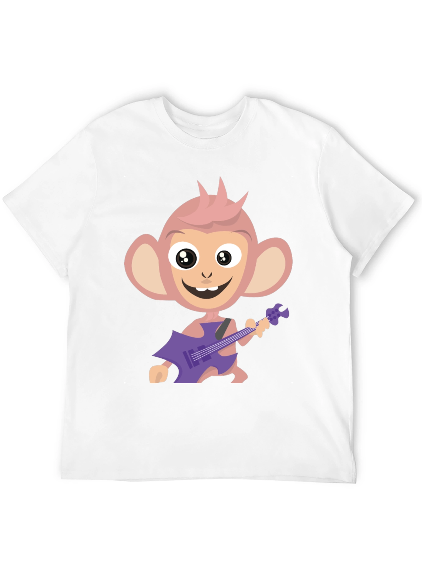 Monkey Guitar Player Graphic Tee - Funky & Fun