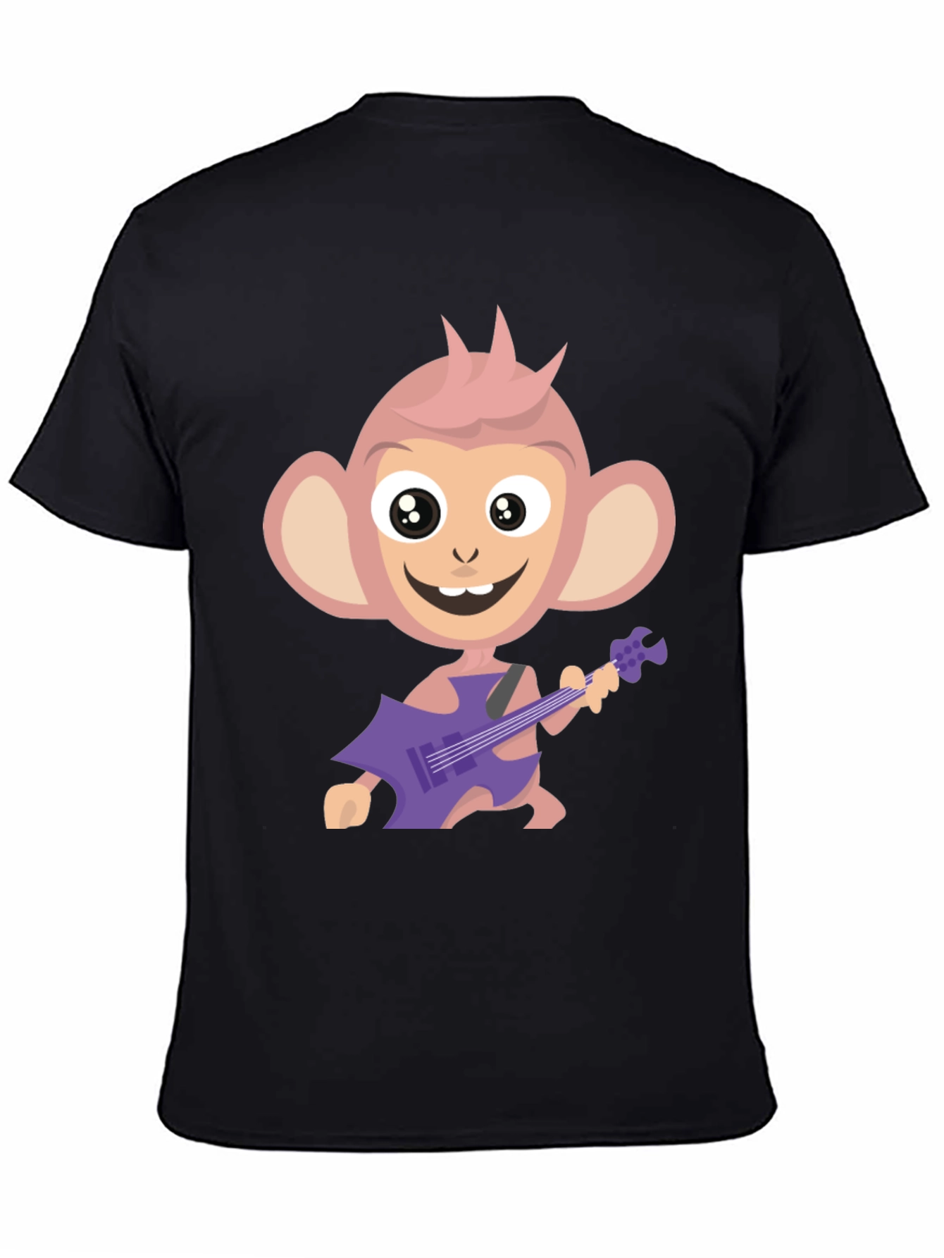 Monkey Guitar Player Graphic Tee - Funky & Fun