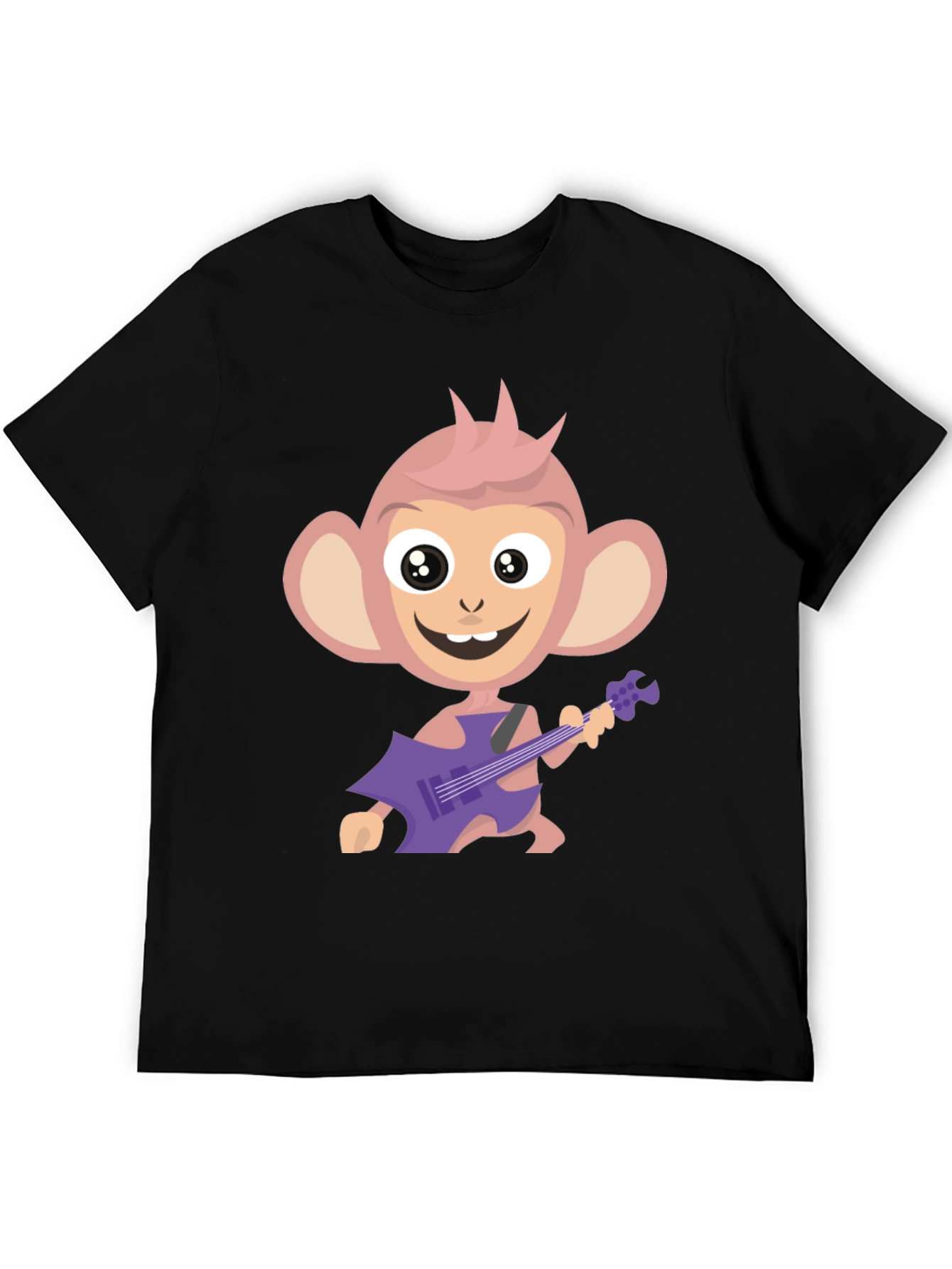 Monkey Guitar Player Graphic Tee - Funky & Fun