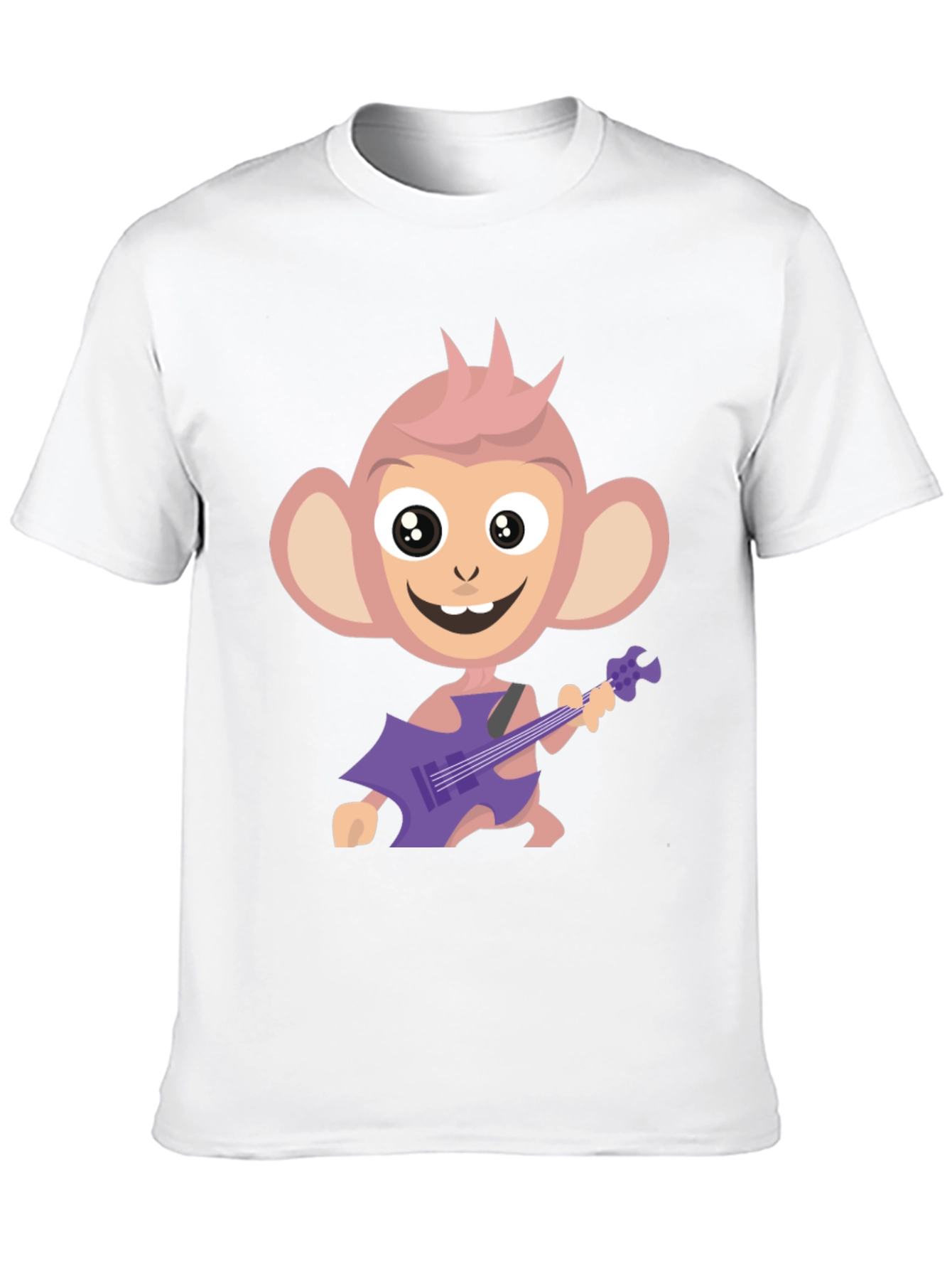 Monkey Guitar Player Graphic Tee - Funky & Fun
