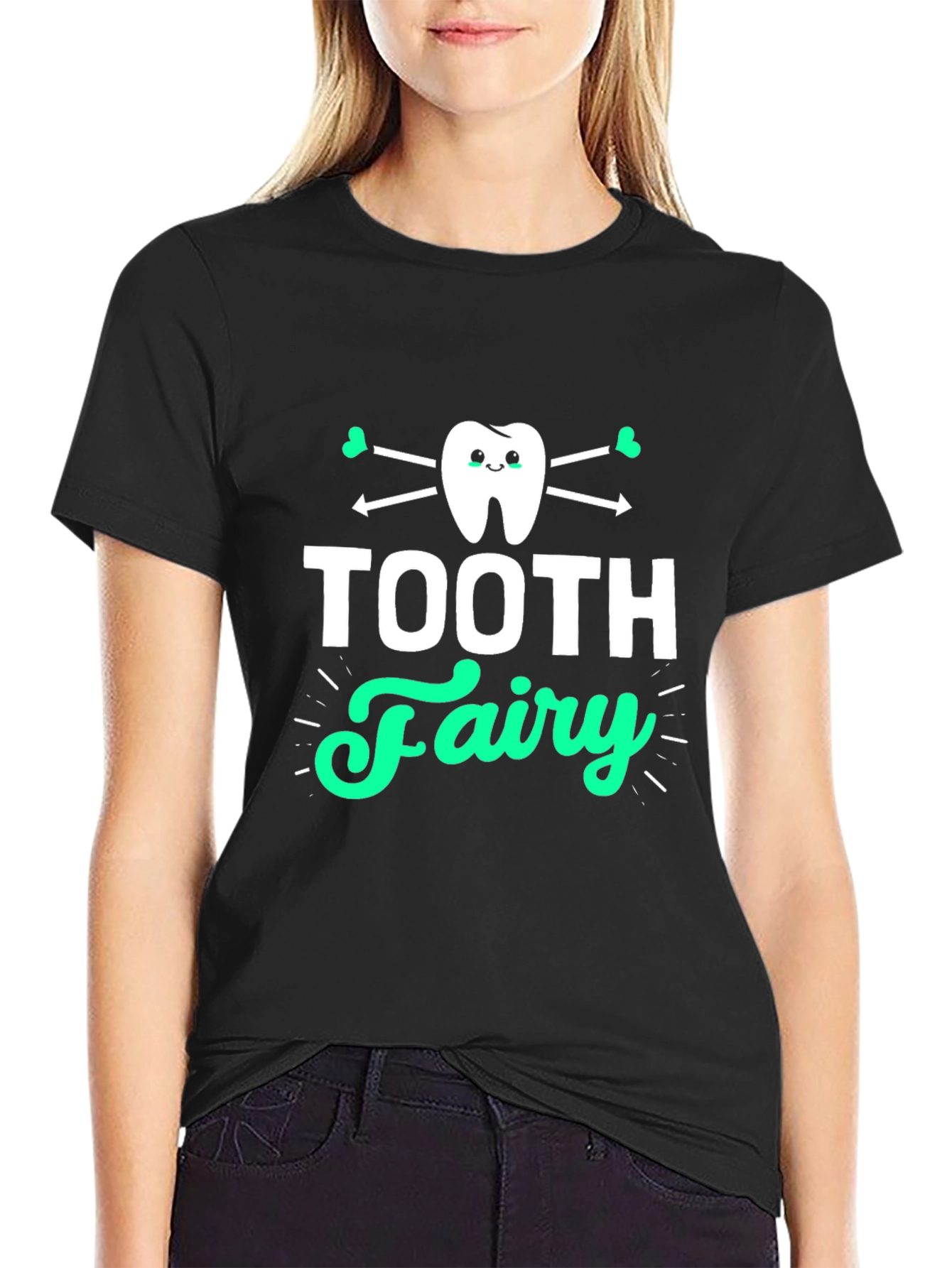 Tooth Fairy Graphic T-Shirt - Black Cotton Tee
