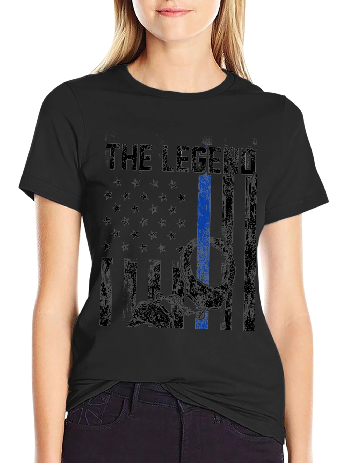 The Legend Thin Blue Line Police T-Shirt