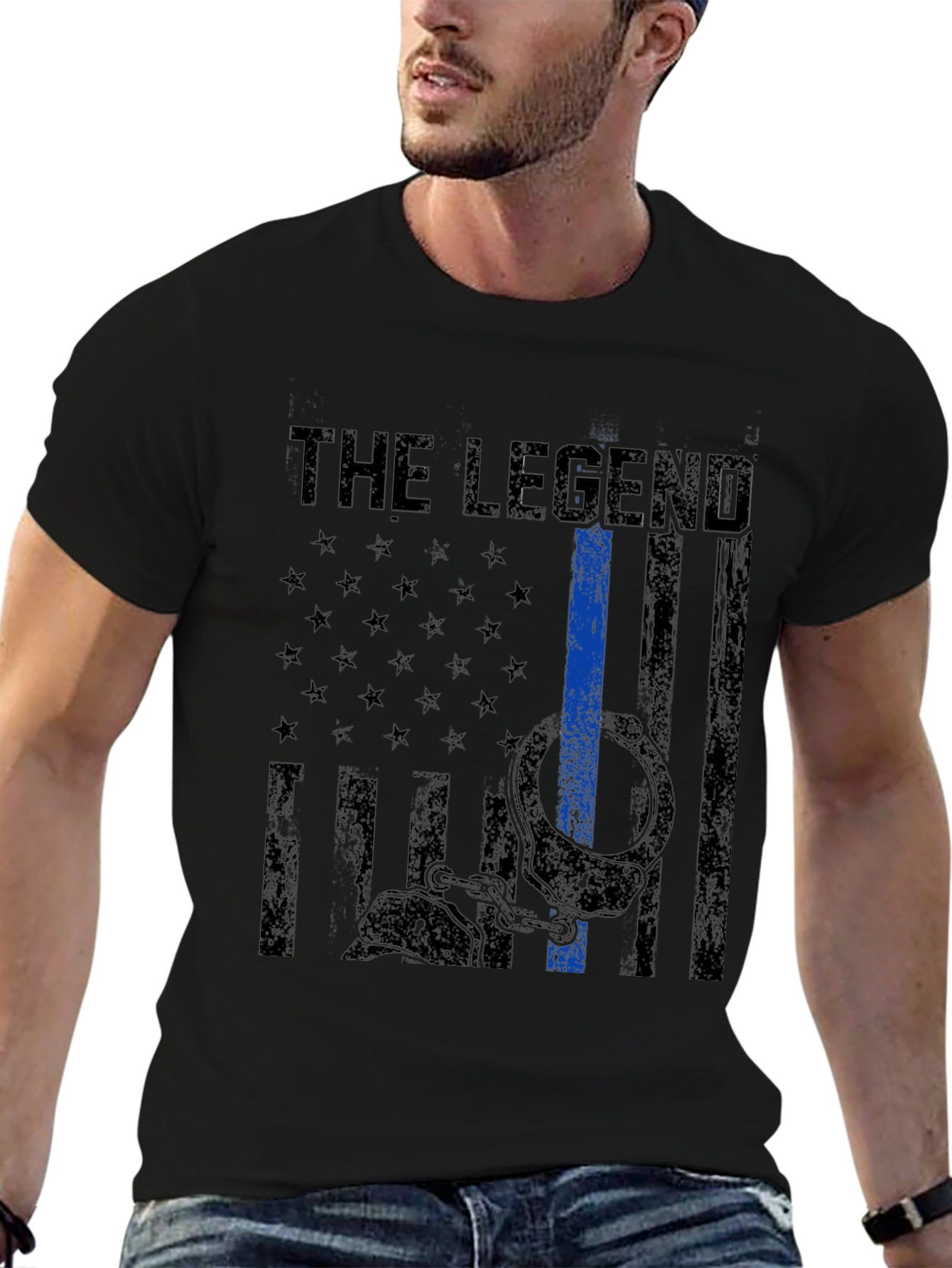 The Legend Thin Blue Line Police T-Shirt