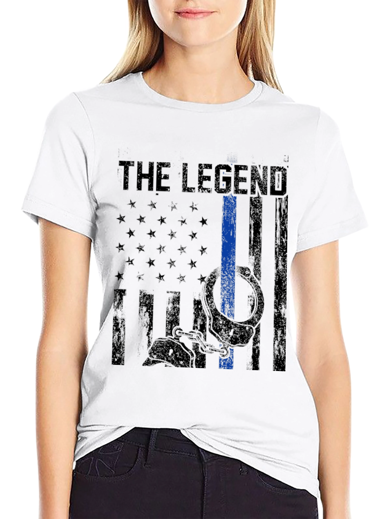 The Legend Thin Blue Line Police T-Shirt