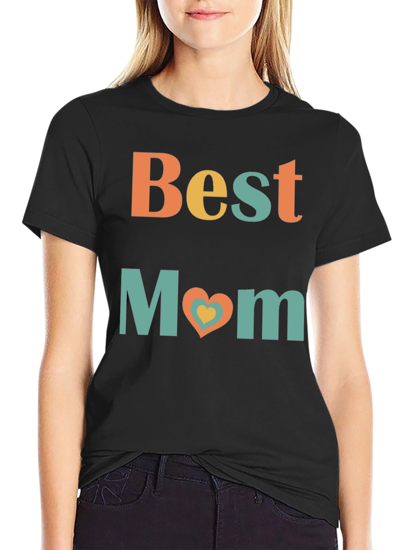 Best Mom Heart Graphic T-Shirt - Perfect Gift