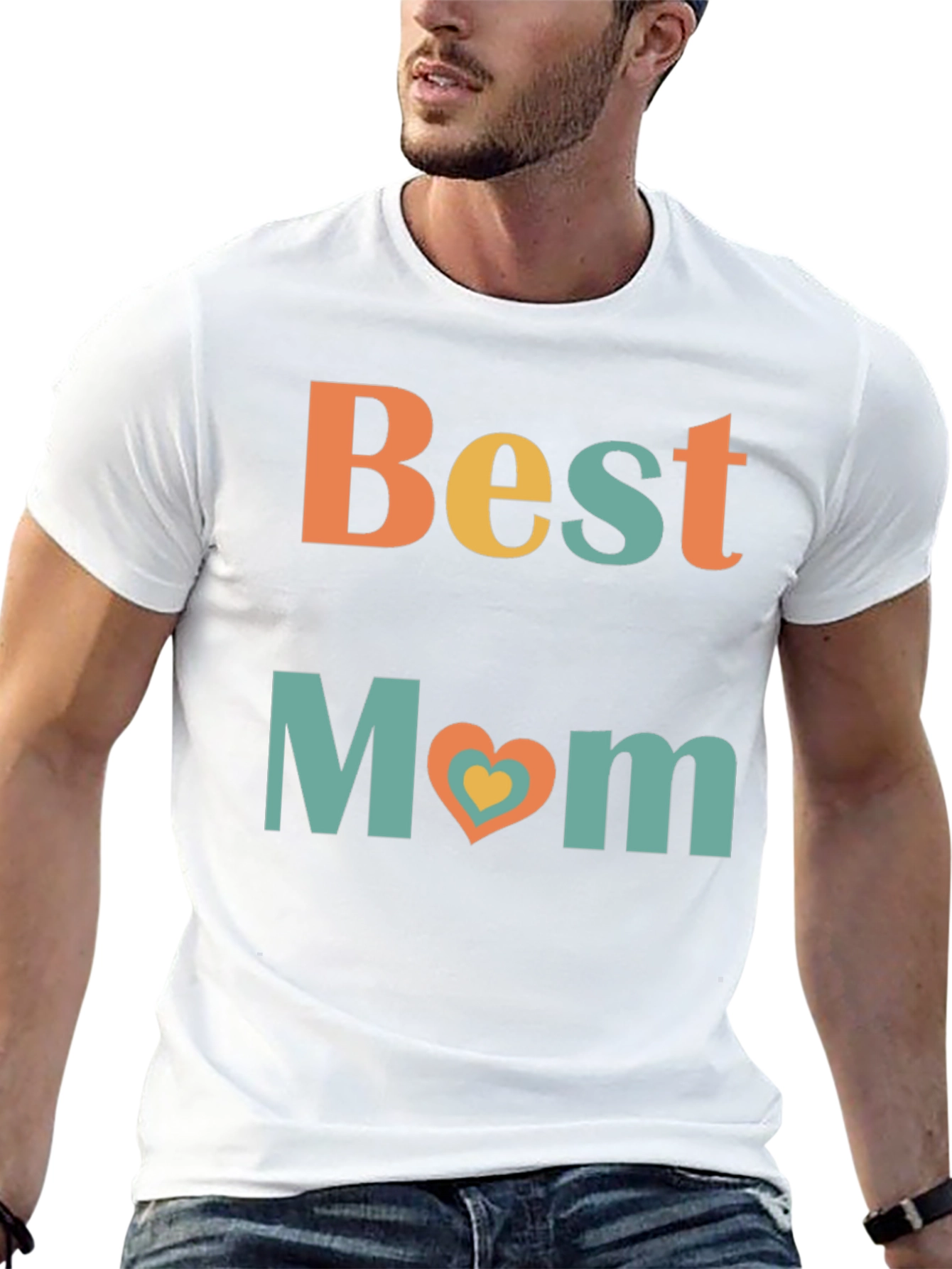 Best Mom Heart Graphic T-Shirt - Perfect Gift