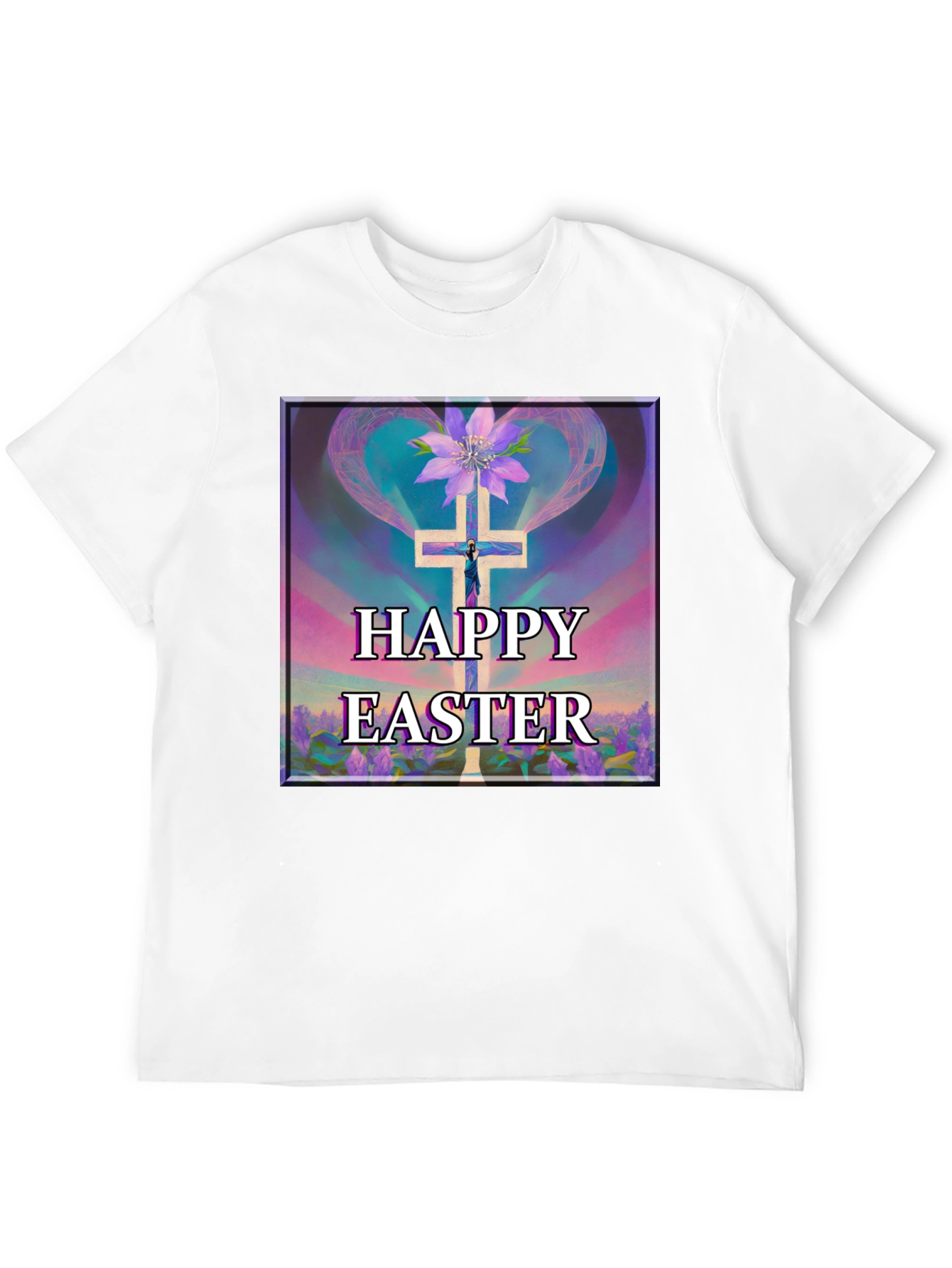 Happy Easter Cross Graphic Tee