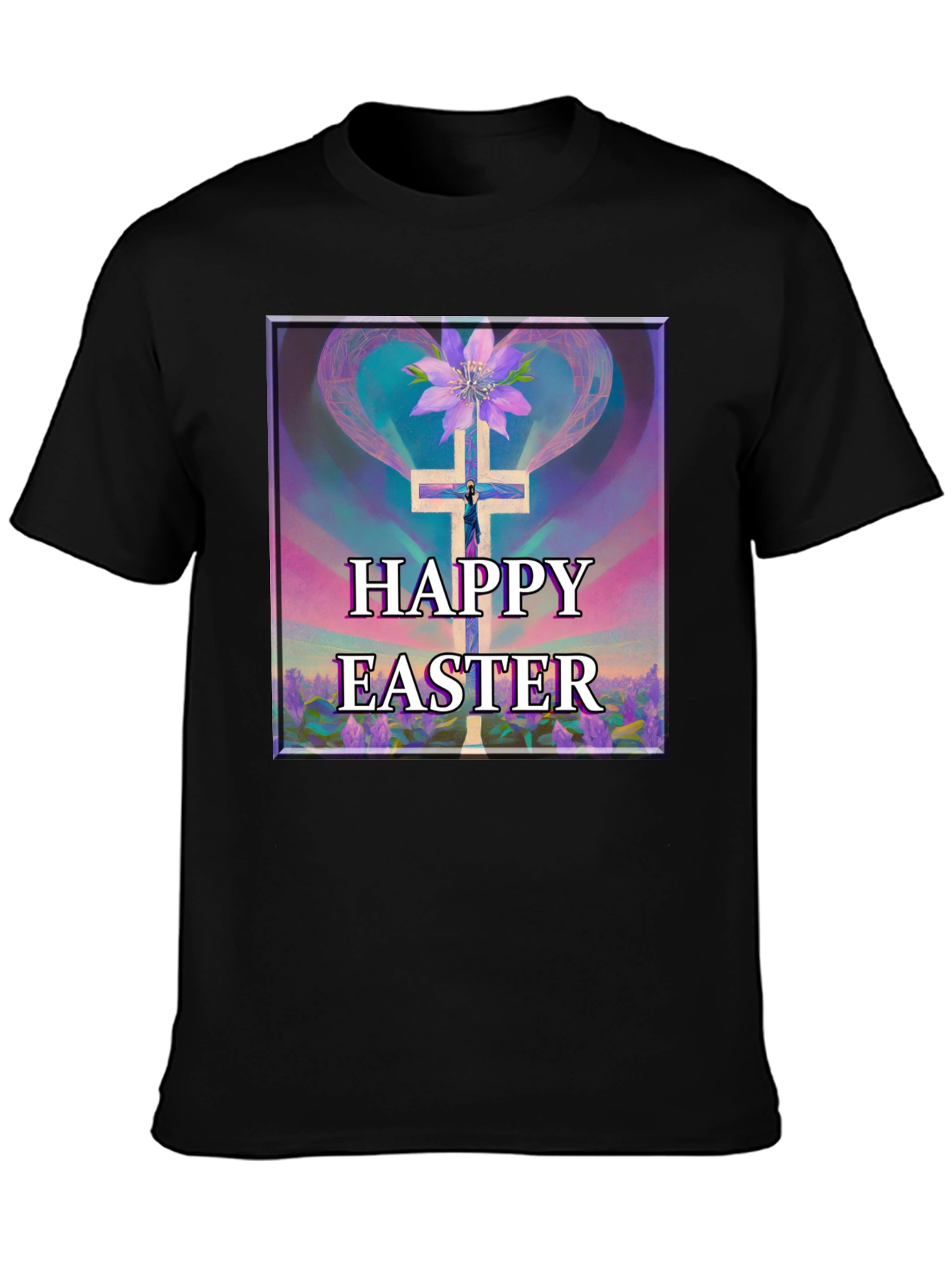 Happy Easter Cross Graphic Tee