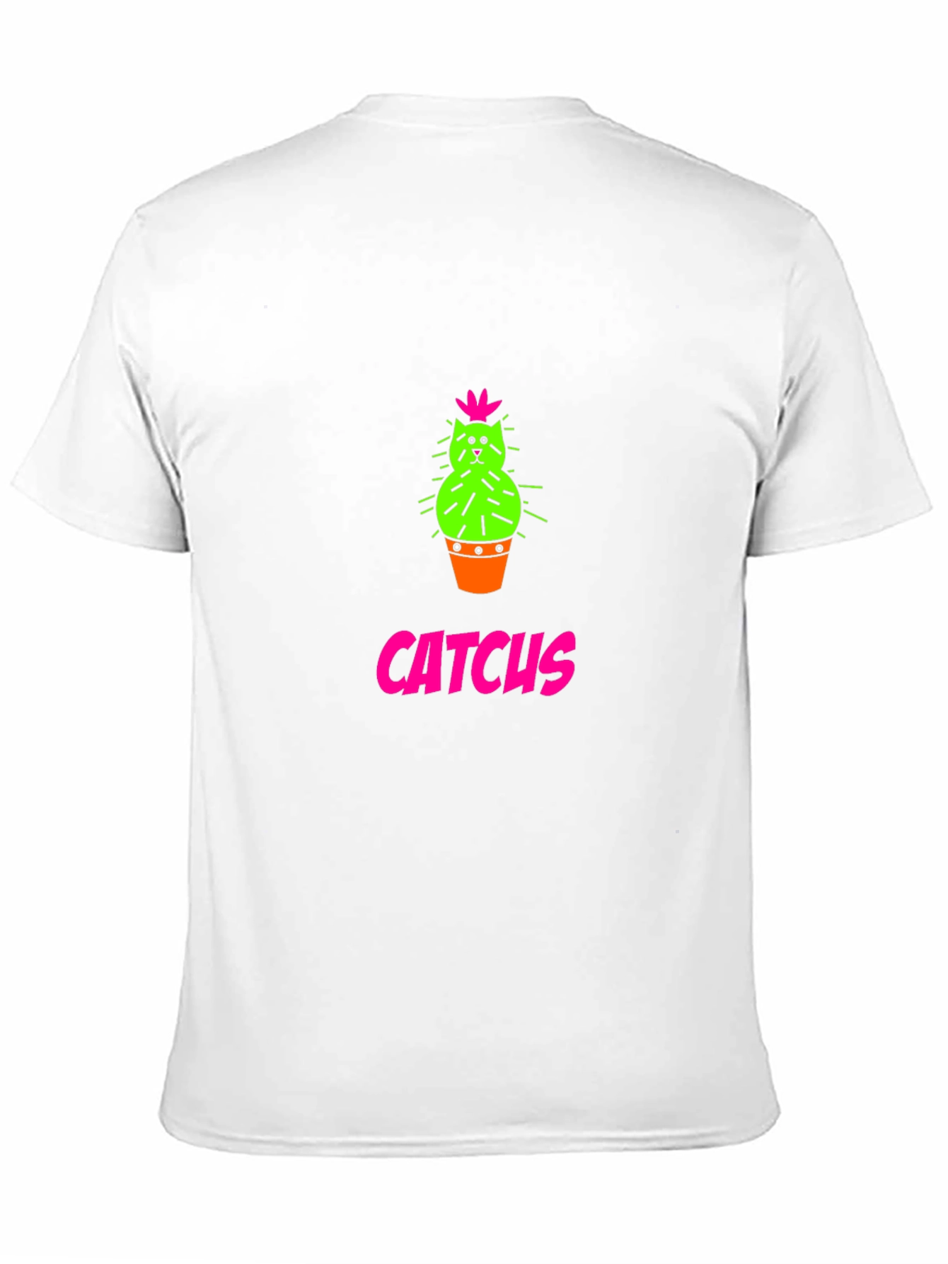 CATCHUS Cactus Cat Graphic T-Shirt - Black