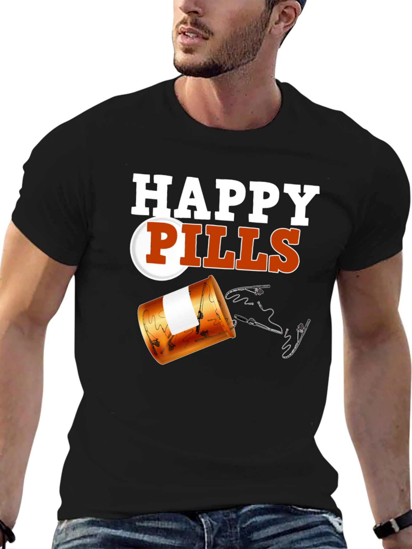 Happy Pills Funny Fishing T-Shirt
