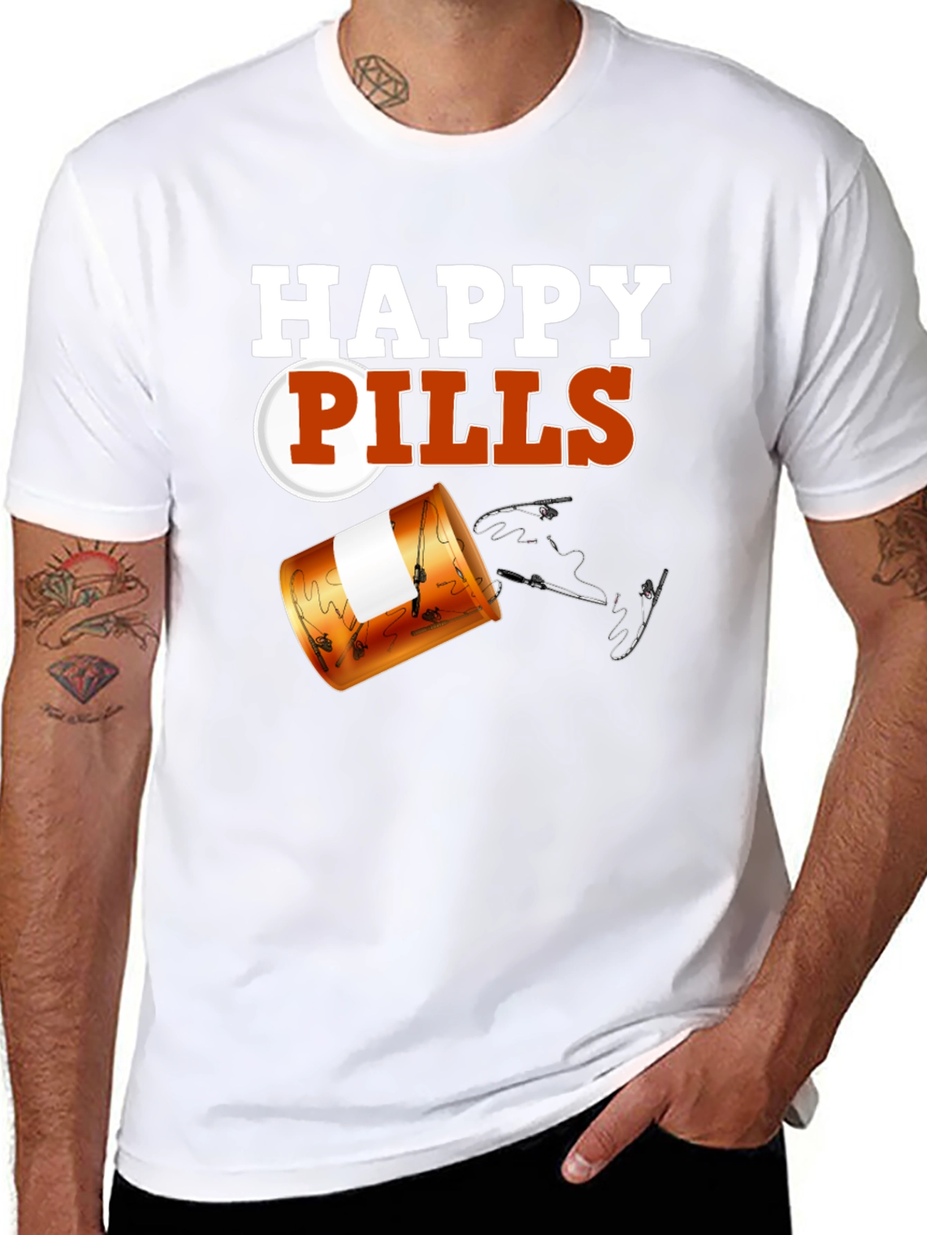 Happy Pills Funny Fishing T-Shirt