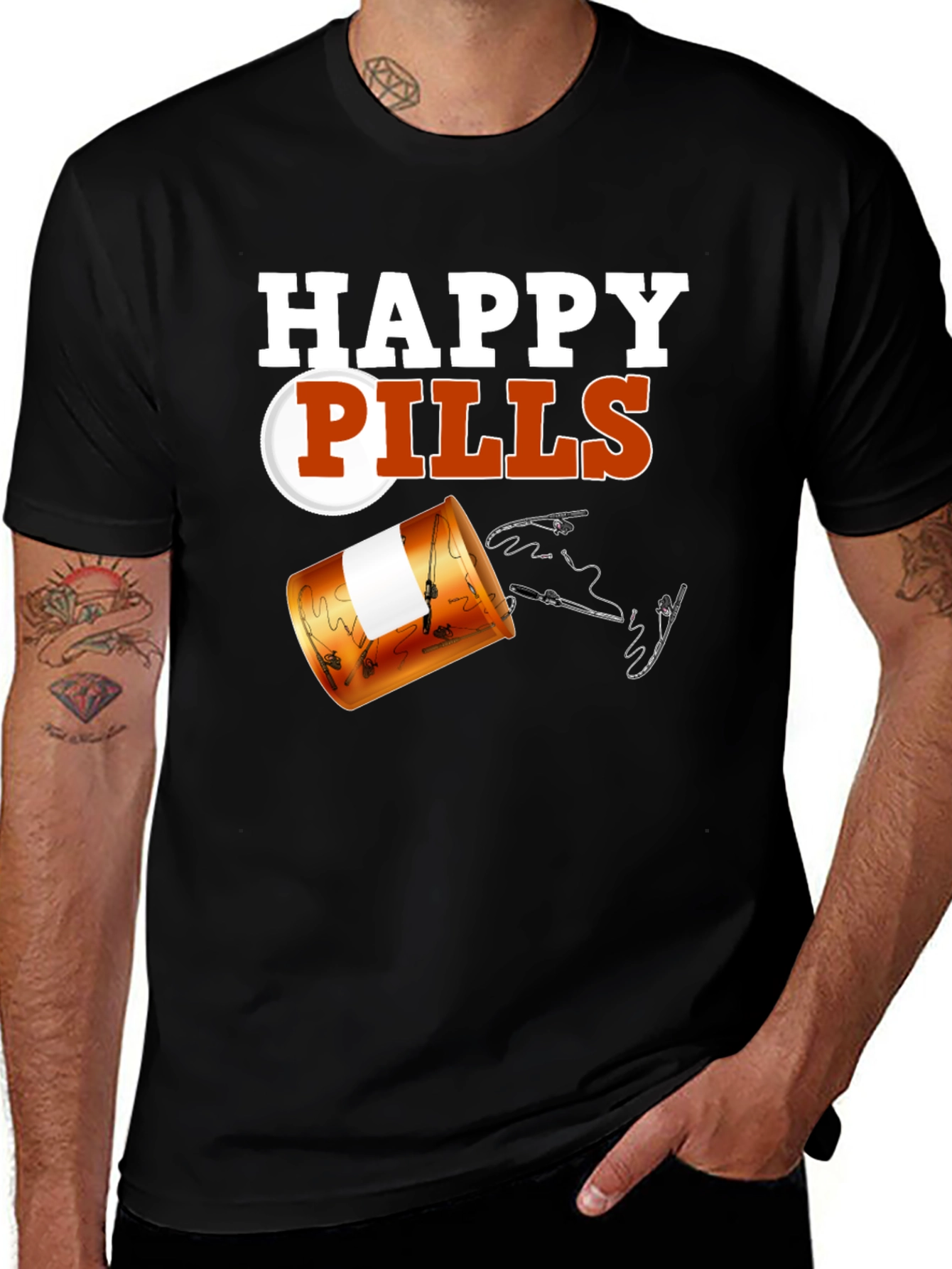 Happy Pills Funny Fishing T-Shirt