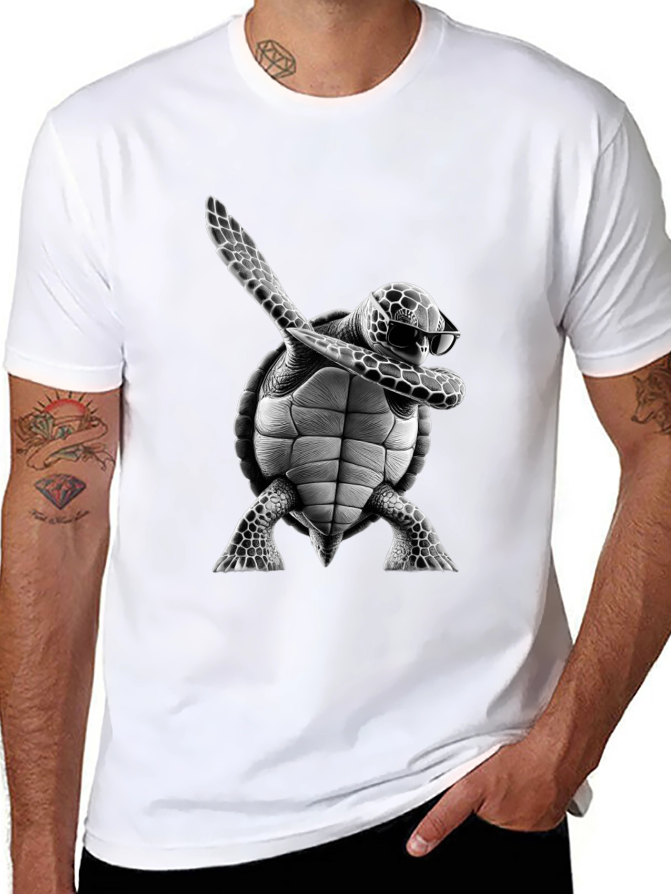 Dabbing Turtle Graphic Tee