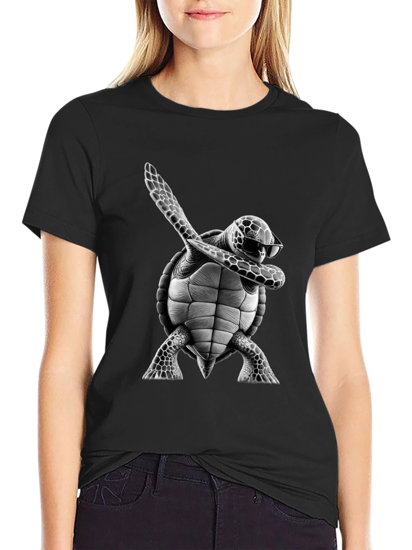 Dabbing Turtle Graphic Tee