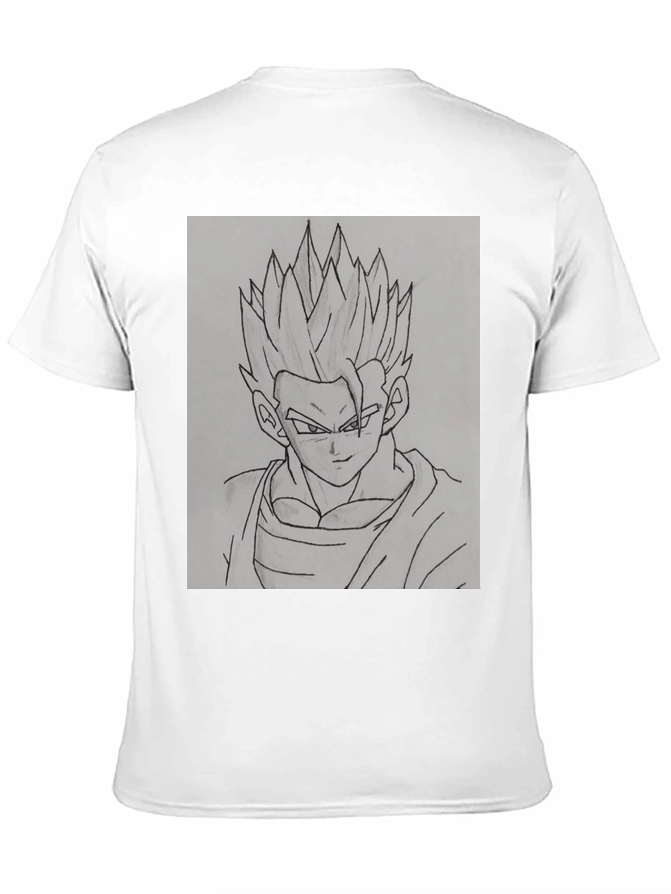 Anime Character Sketch Black T-Shirt