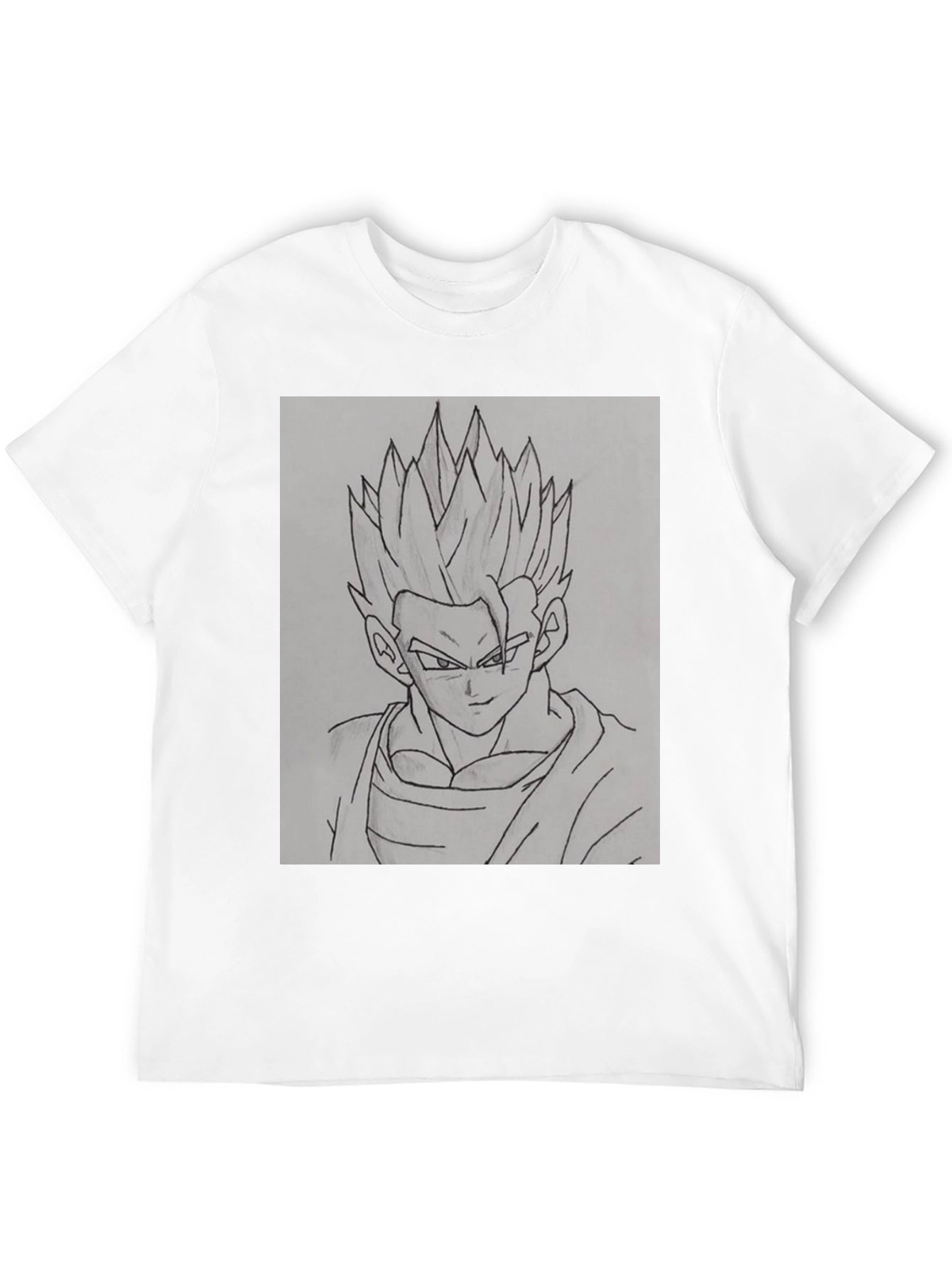 Anime Character Sketch Black T-Shirt