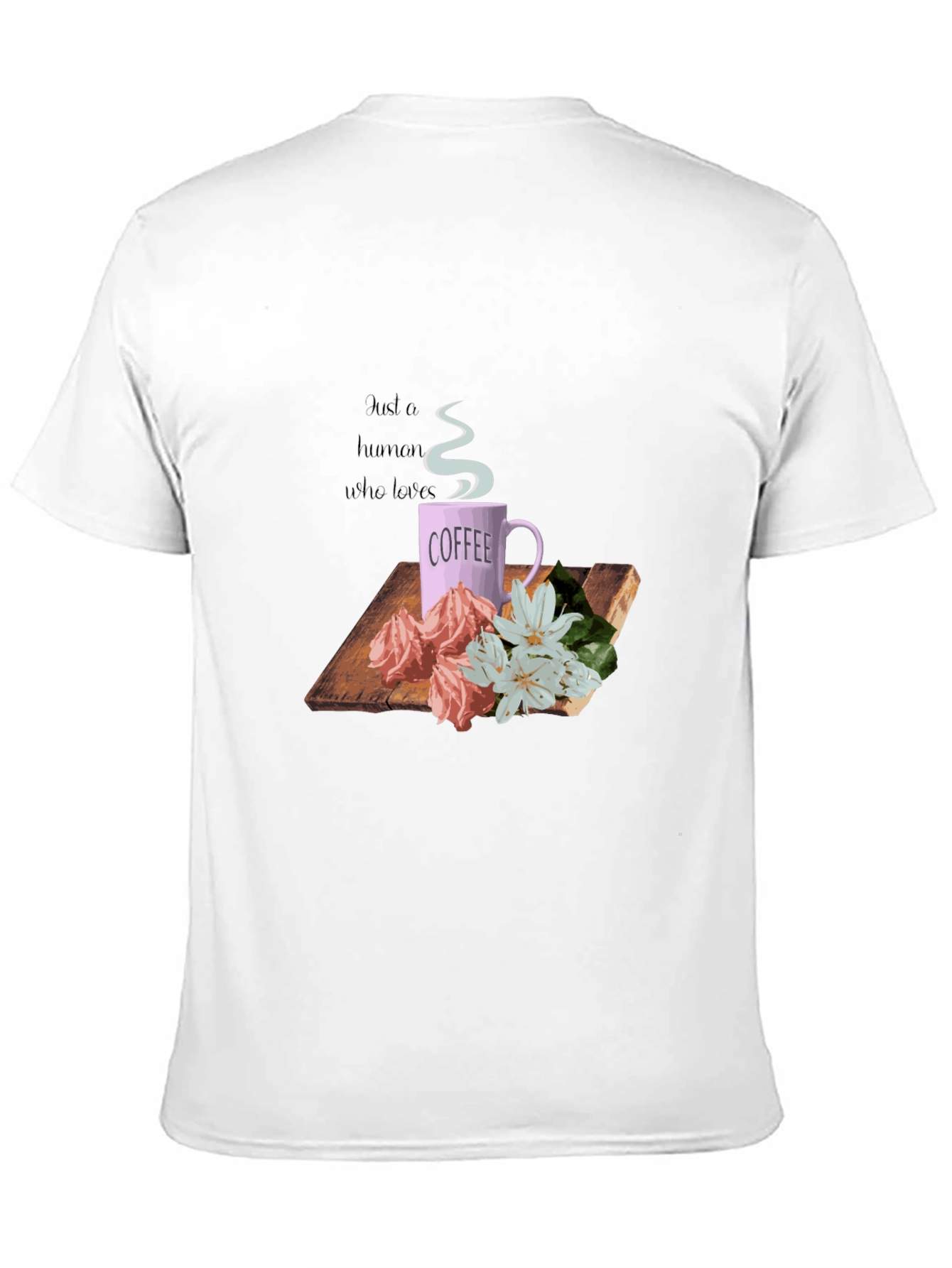 Coffee Lover T-Shirt - Floral Design