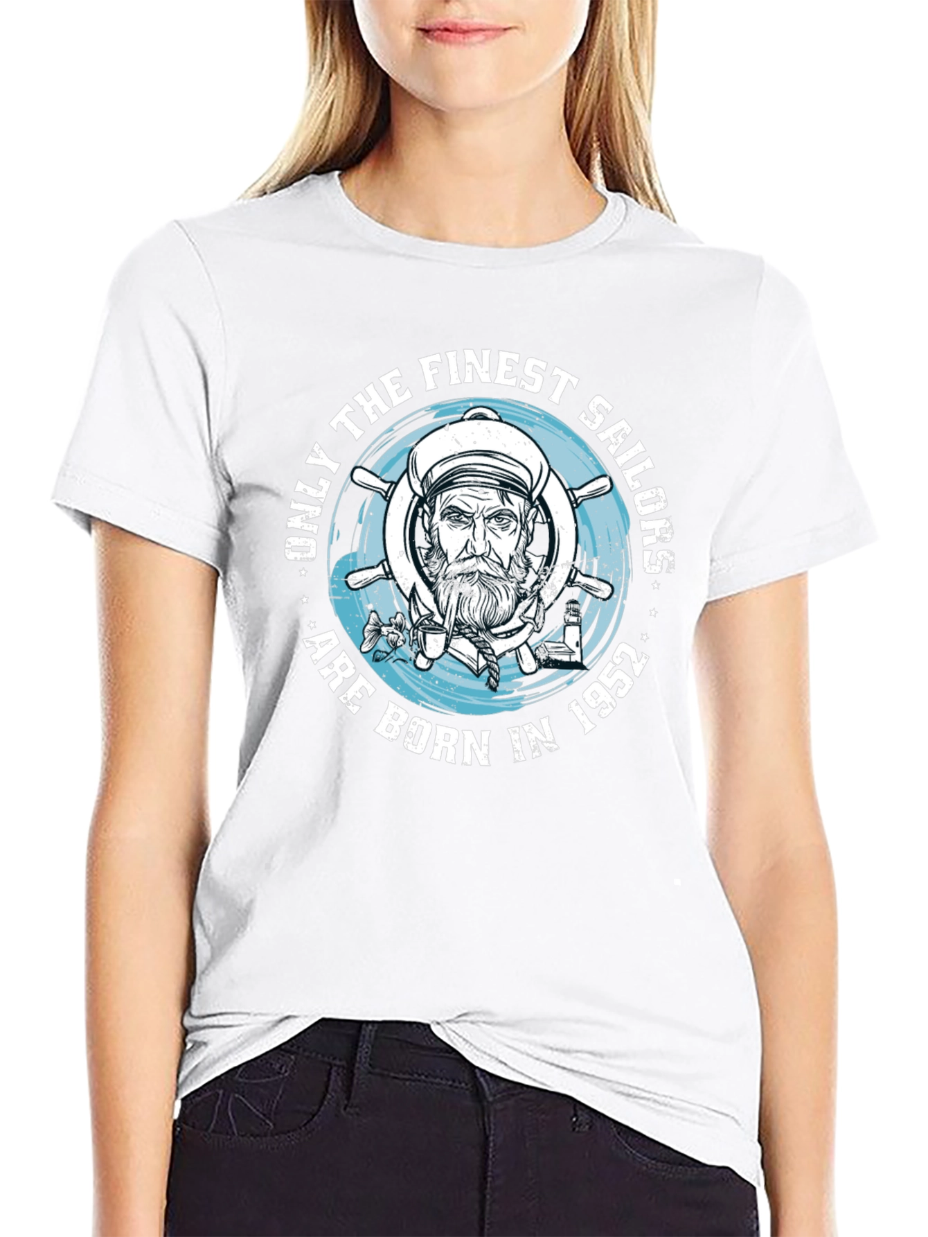 Finest Sailors Born in 1952 Black T-Shirt