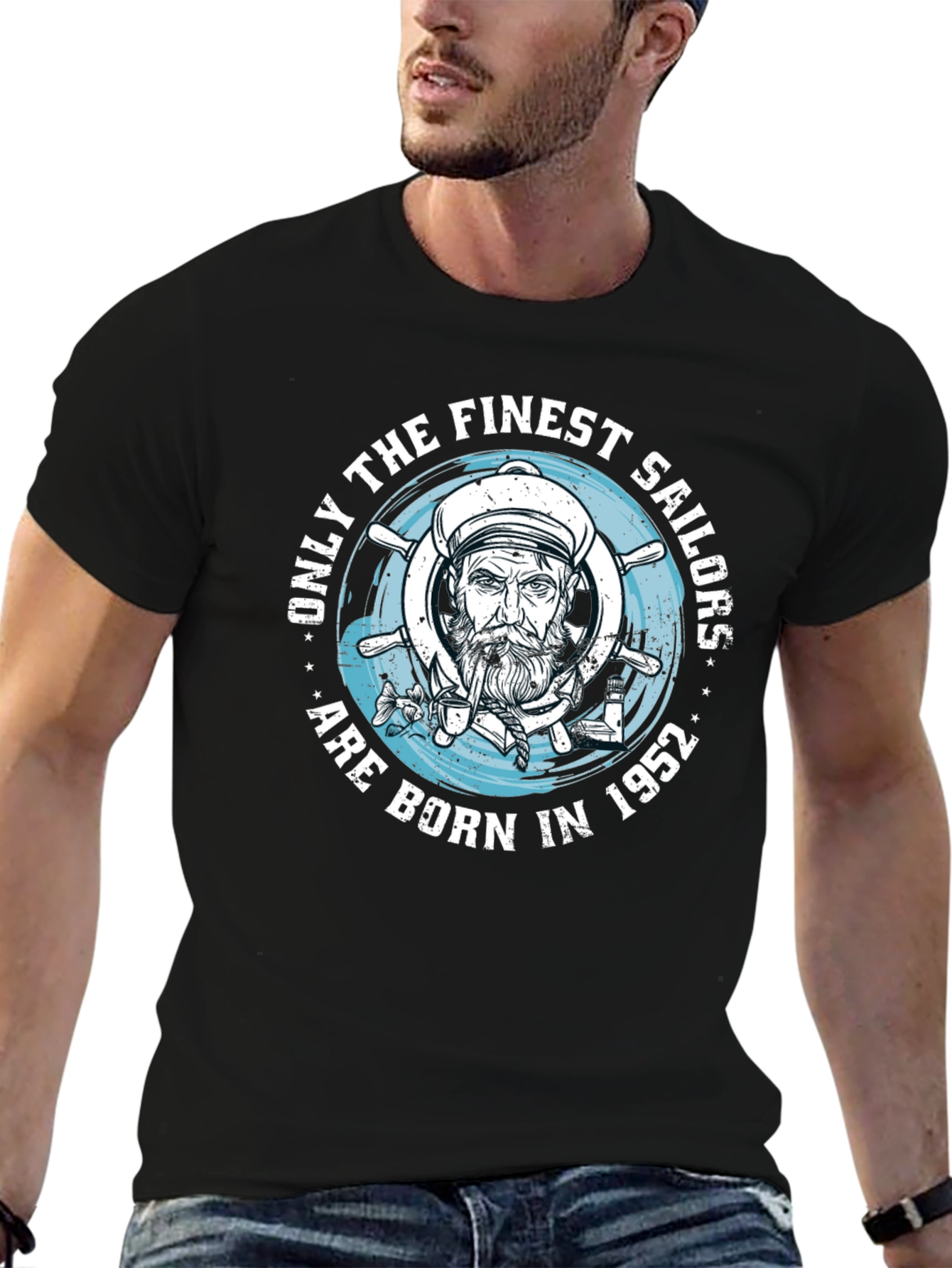 Finest Sailors Born in 1952 Black T-Shirt