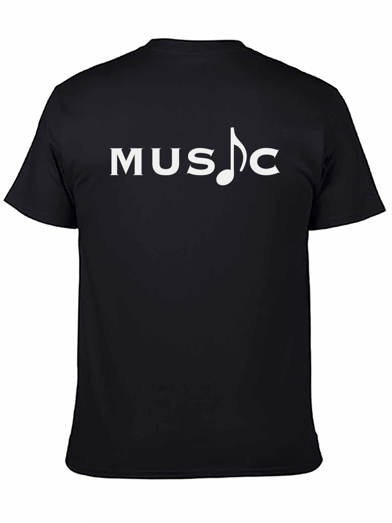 Music Note Graphic T-Shirt - Stylish Black Tee